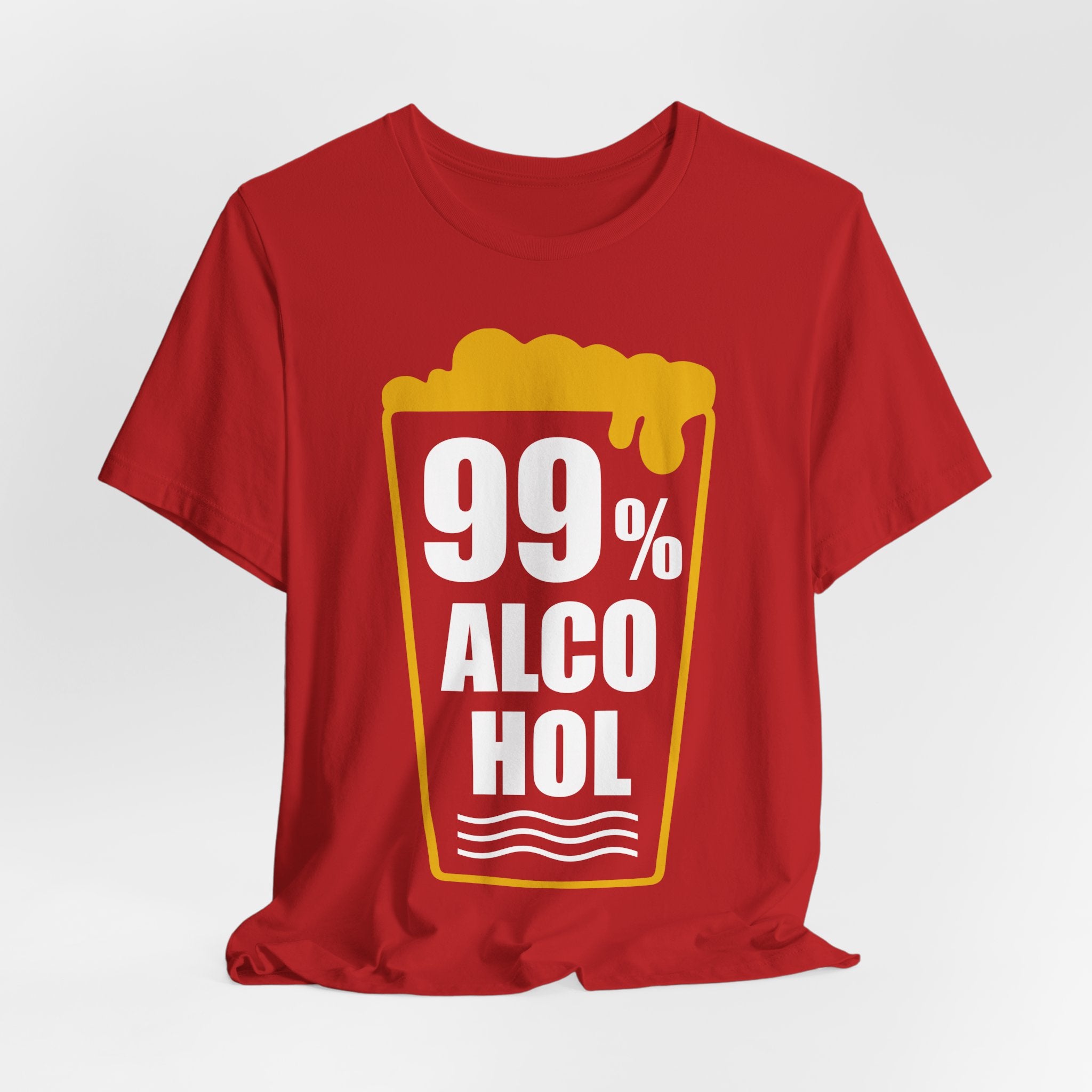 99% Alcohol Beer Glass Graphic Tee