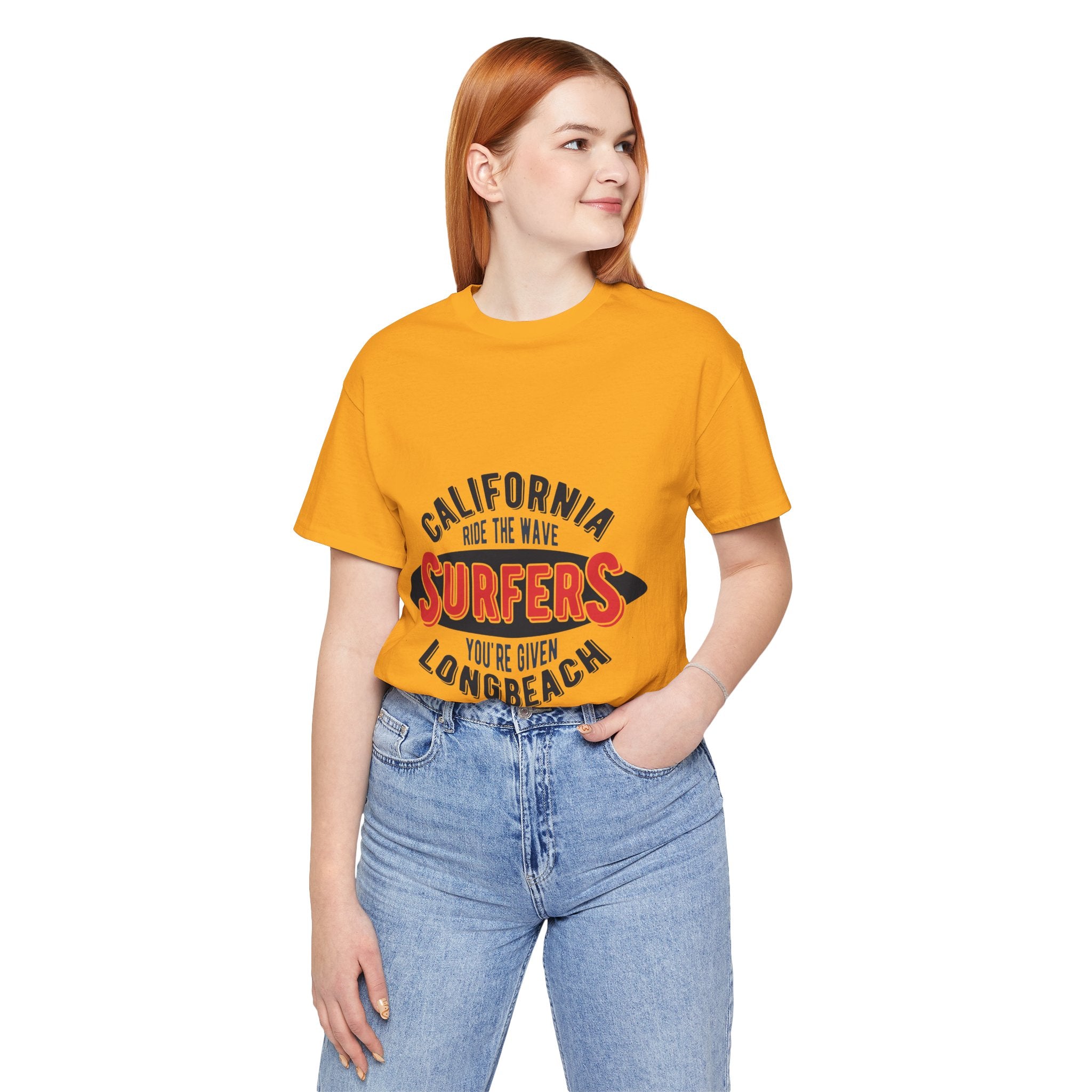 California Surfers Long Beach Tee — "Ride the Wave" Short Sleeve Shirt