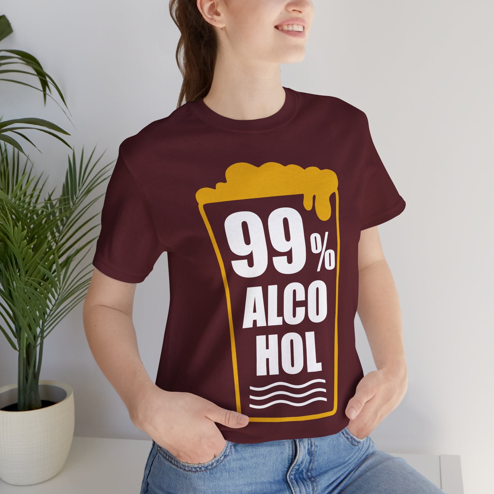 99% Alcohol Beer Glass Graphic Tee