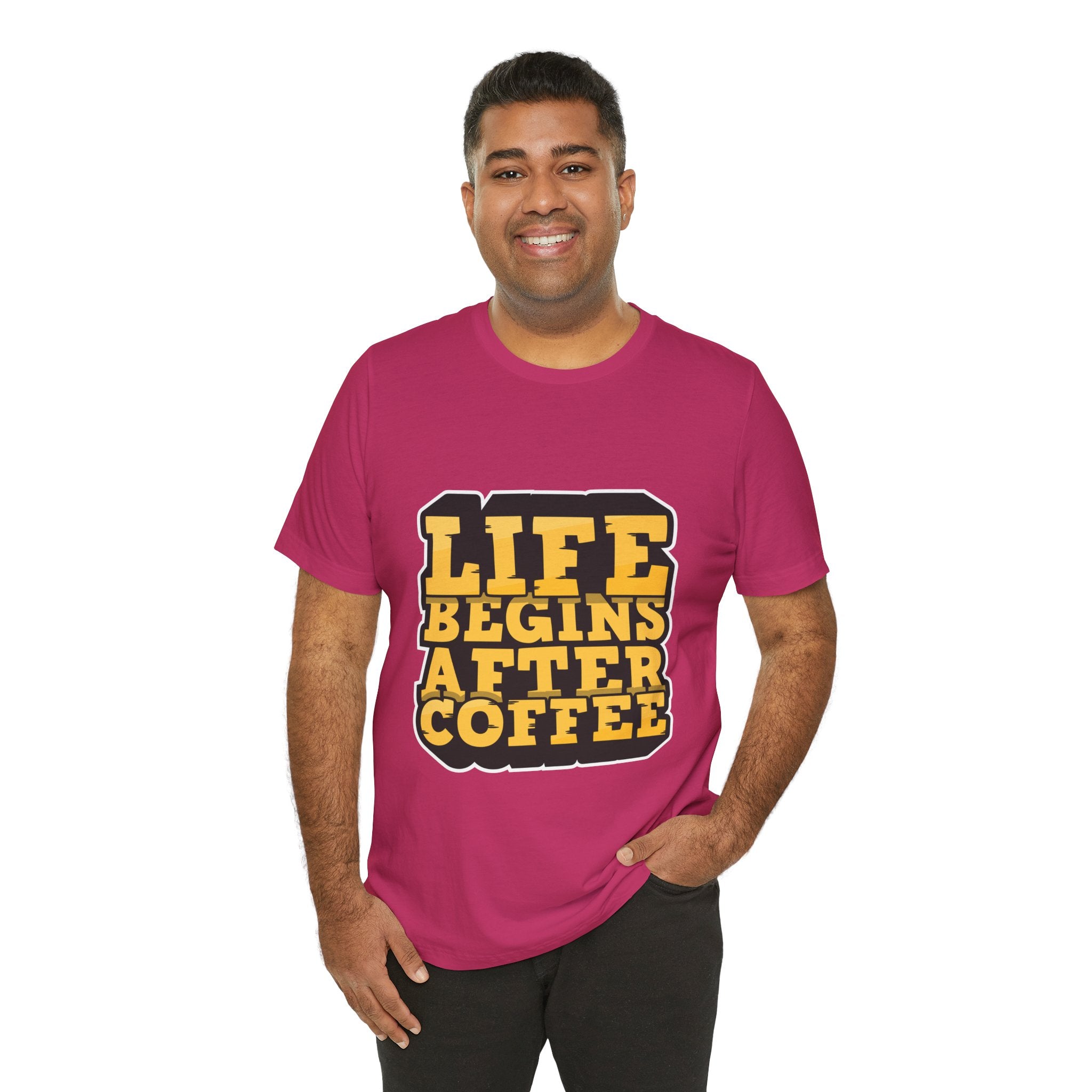 Coffee T-Shirt — "Life Begins After Coffee" Retro Graphic Tee