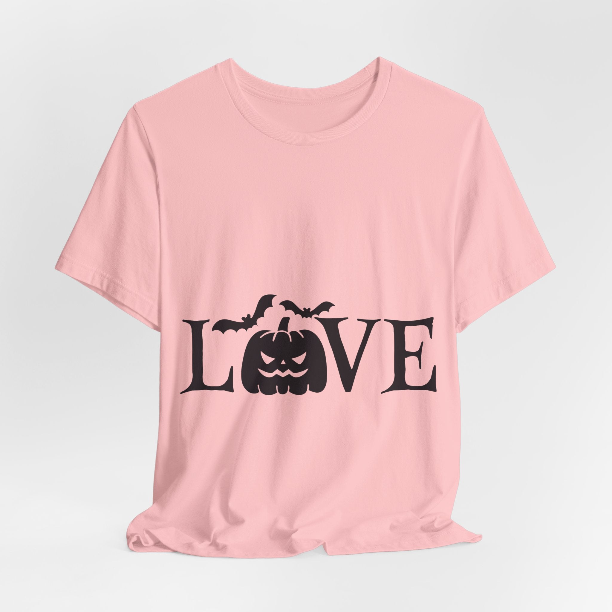 Halloween Love T-Shirt - Jack-o'-Lantern & Bats Graphic Tee