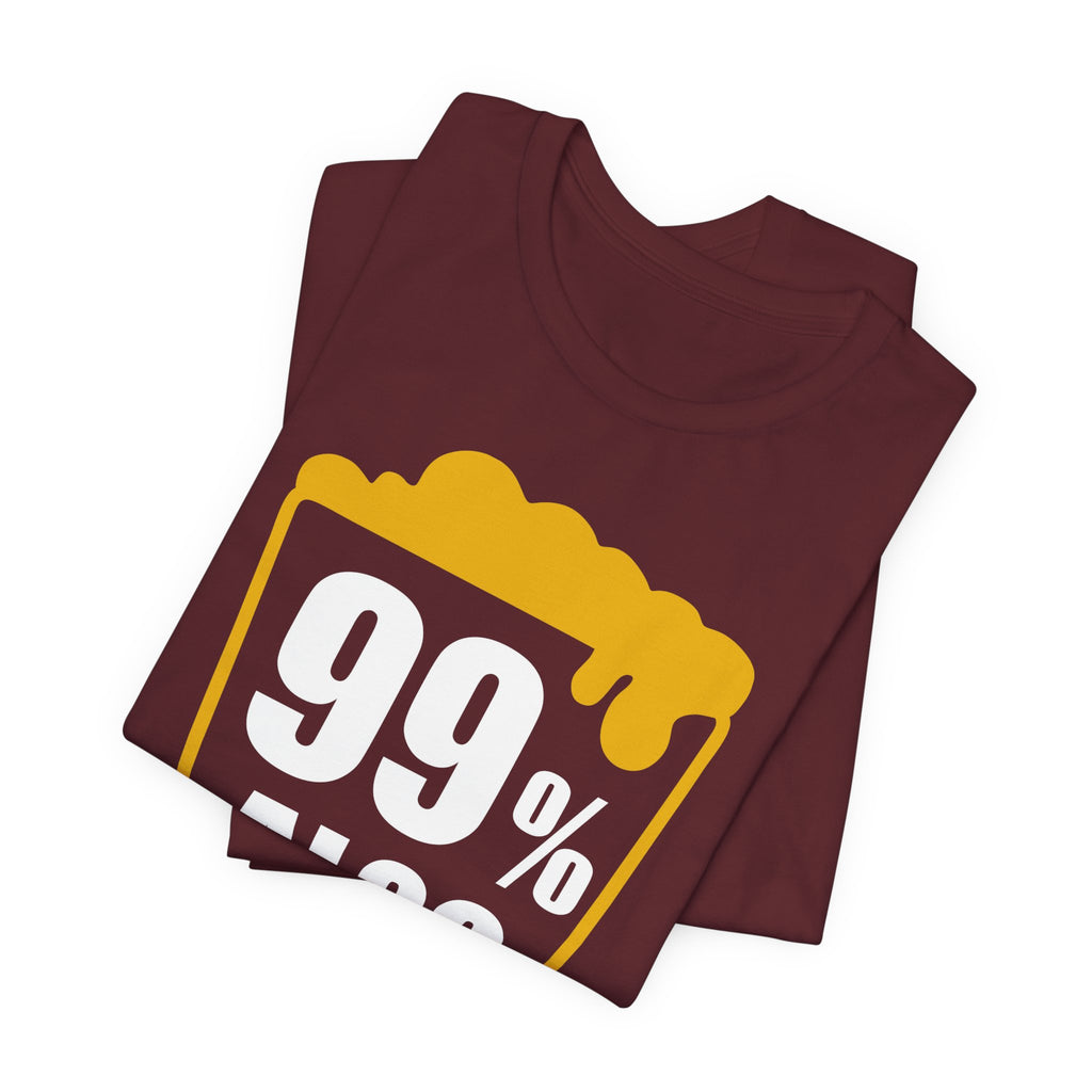 99% Alcohol Beer Glass Graphic Tee