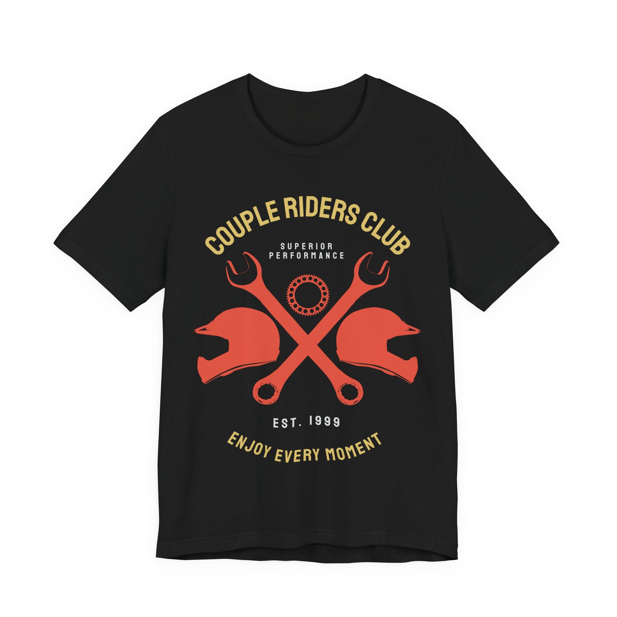 Couple Riders Club Motorcycle T-Shirt — Enjoy Every Moment Vintage Bike Tee