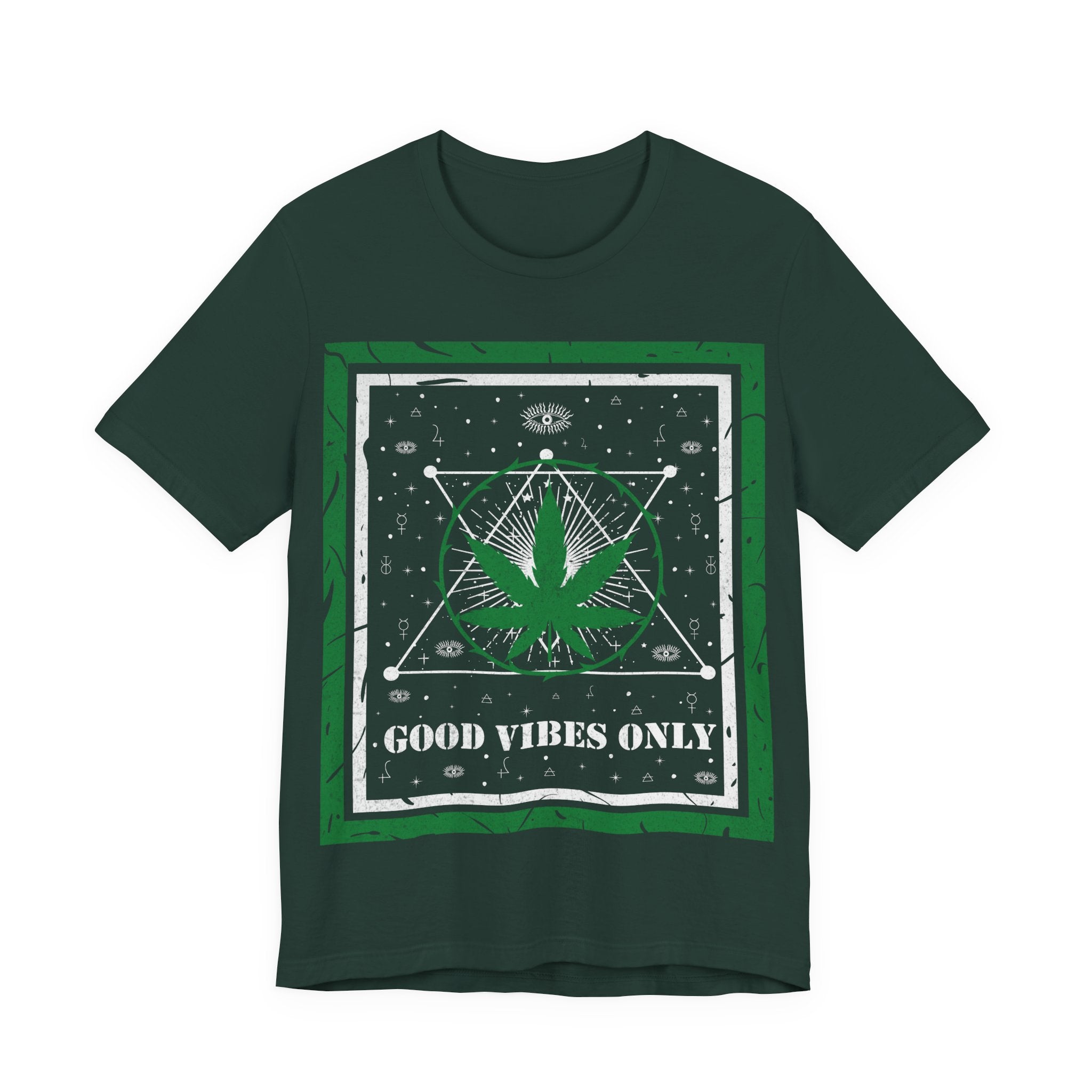 Good Vibes Only Cannabis Leaf Tee