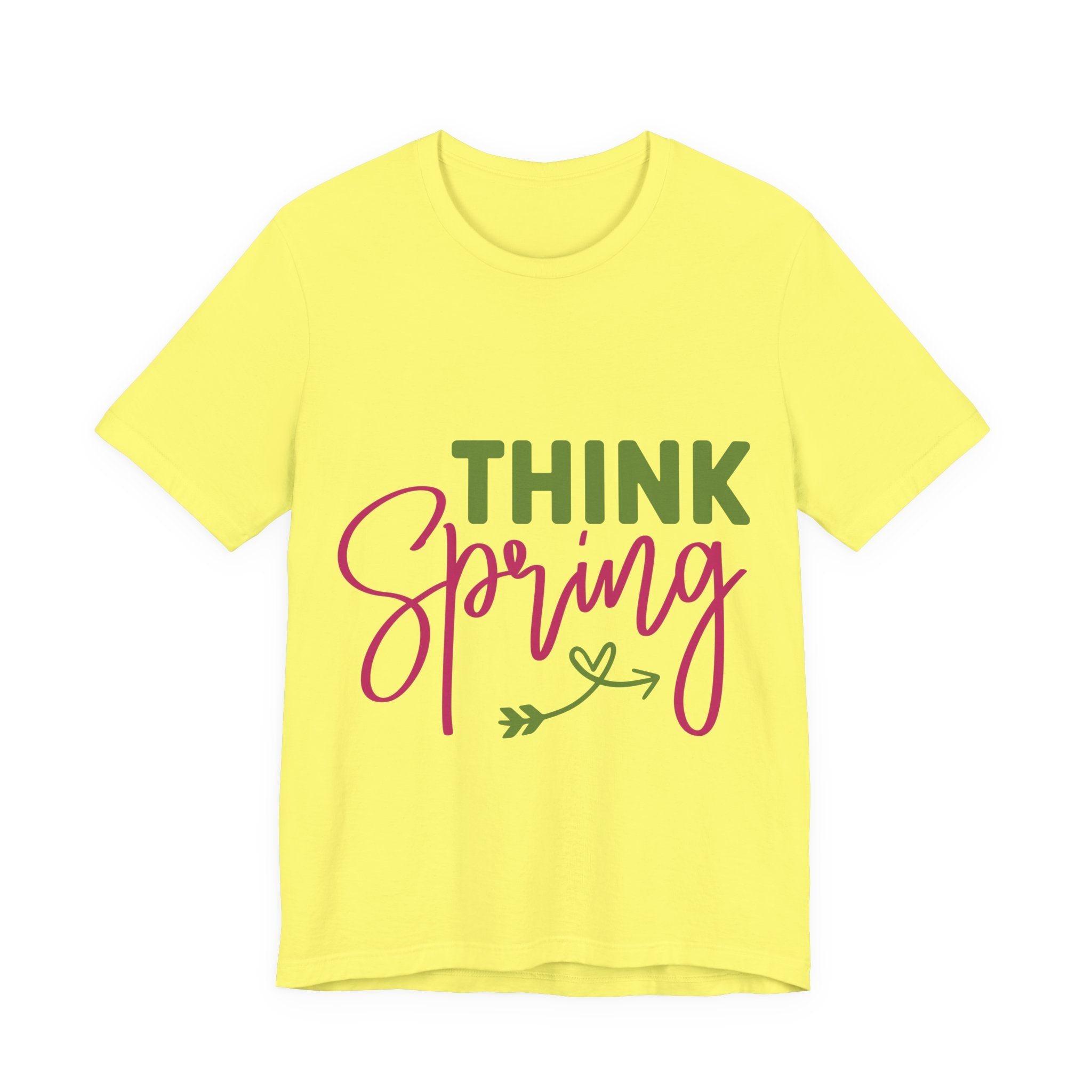 Think Spring T-Shirt — Floral Script Springtime Tee