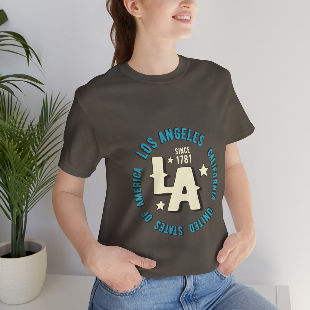 Los Angeles LA Vintage Circle Graphic Tee