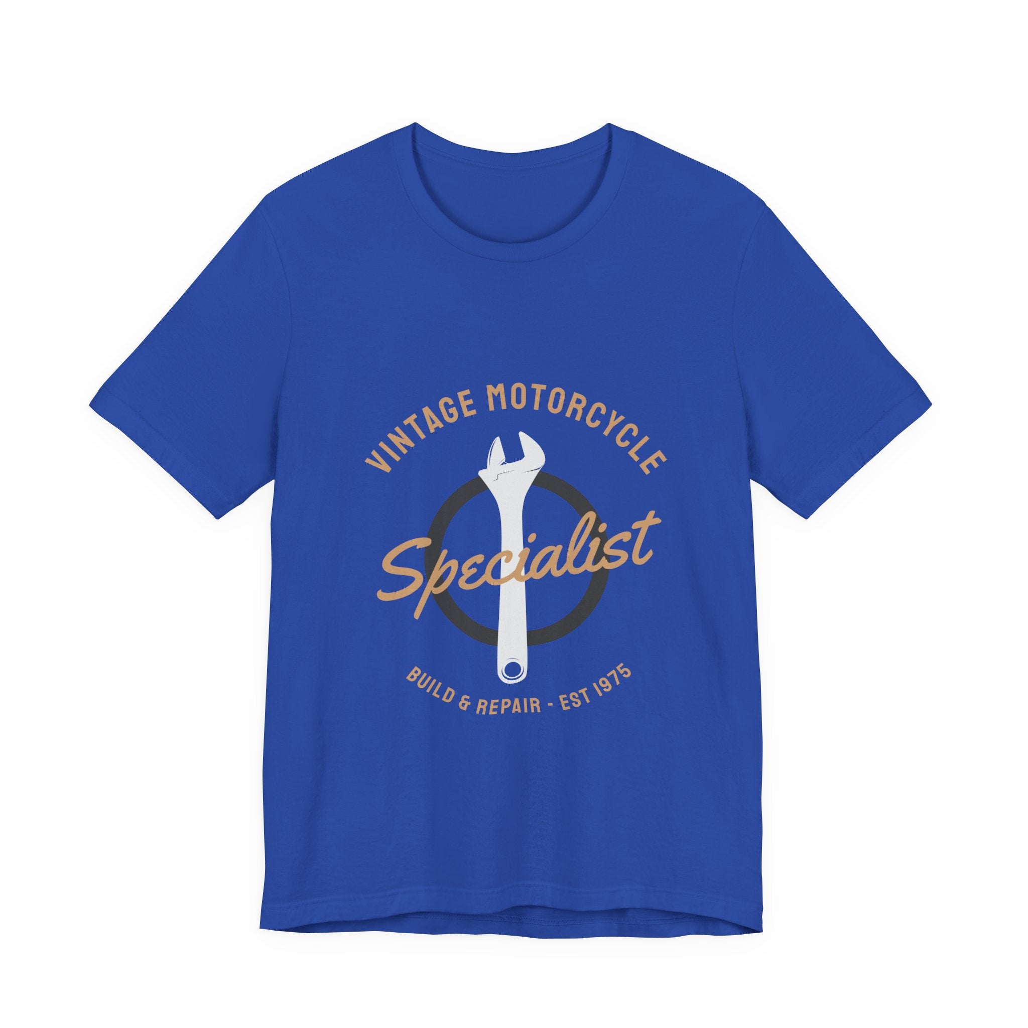 Vintage Motorcycle Specialist T-Shirt — Build & Repair Retro Wrench Tee
