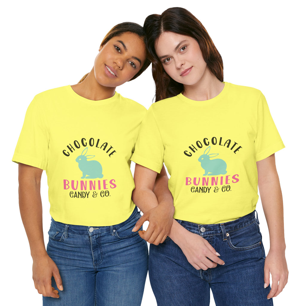 Chocolate Bunnies Tee — Pastel Easter Bunny Candy Shop Shirt