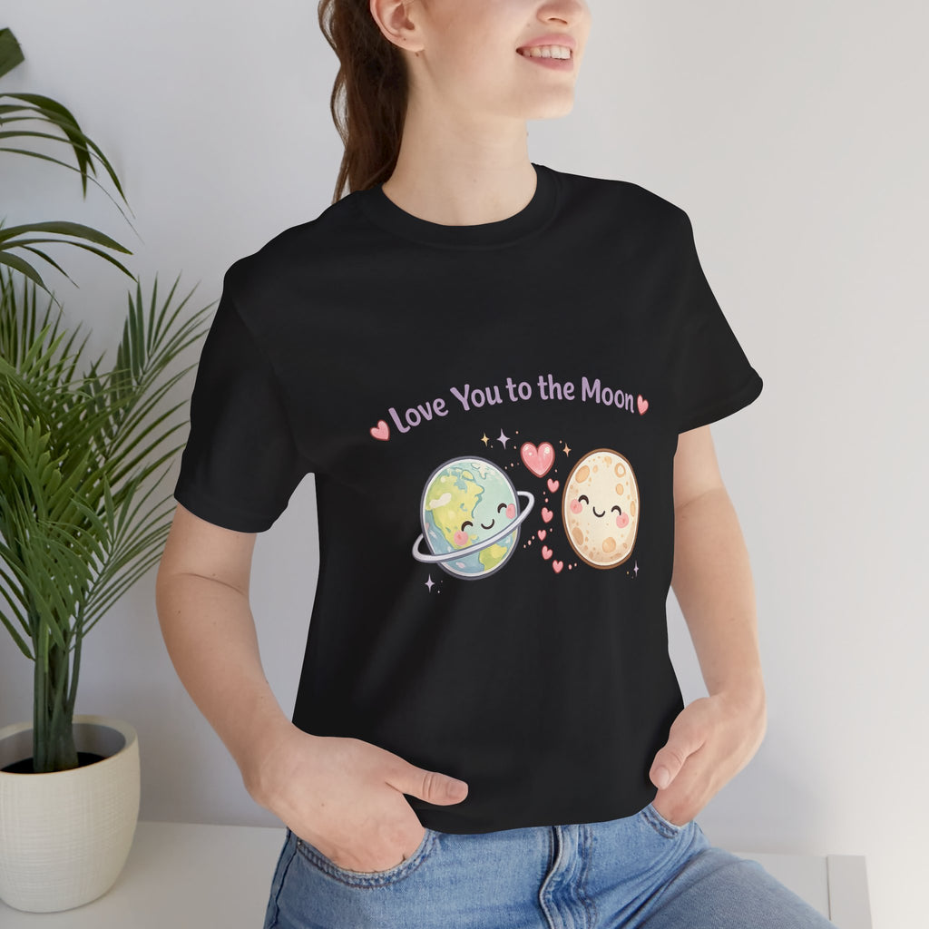 Love You to the Moon T-Shirt — Cute Planet & Moon Couple Tee