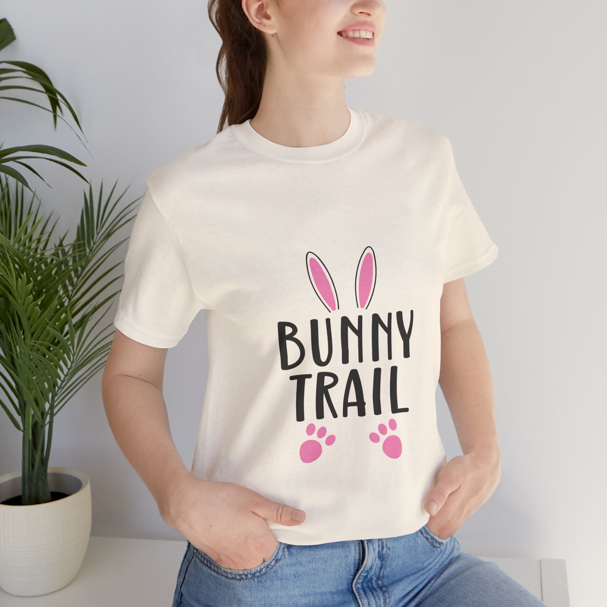 Bunny Trail T‑Shirt — Cute Easter Bunny Ears & Paws Tee