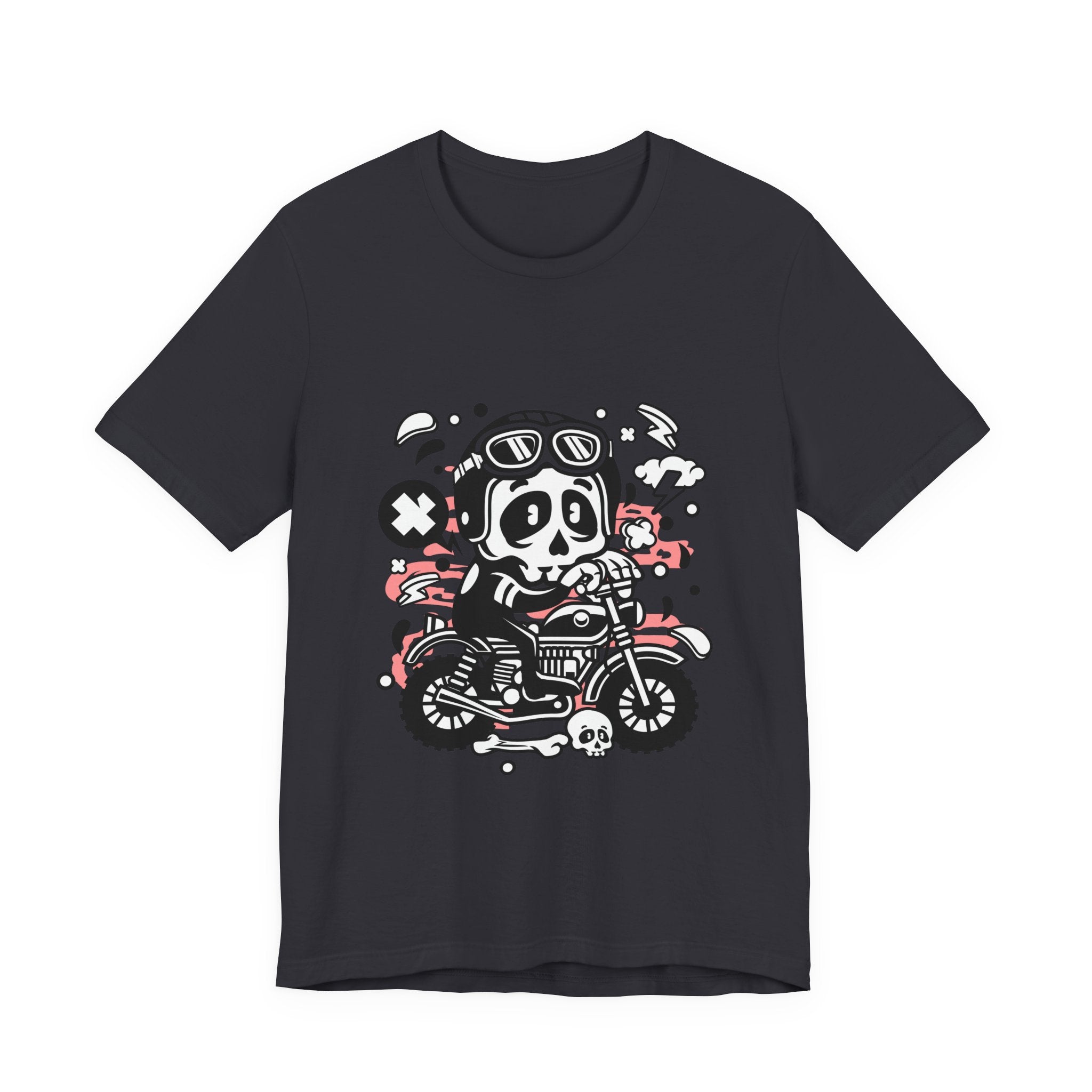 Skull Biker Tee — Retro Motorcycle Skull Graphic T-Shirt