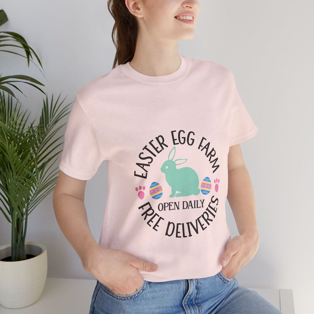 Easter Egg Farm T-Shirt – "Free Deliveries" Bunny Tee