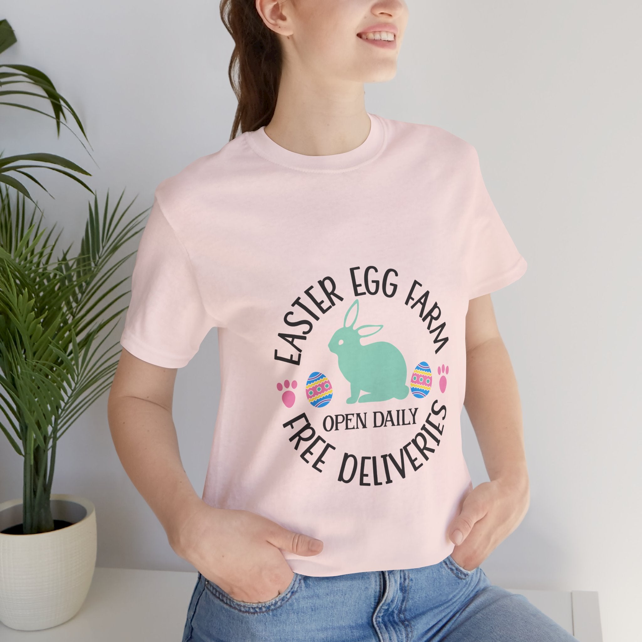 Easter Egg Farm T-Shirt – "Free Deliveries" Bunny Tee