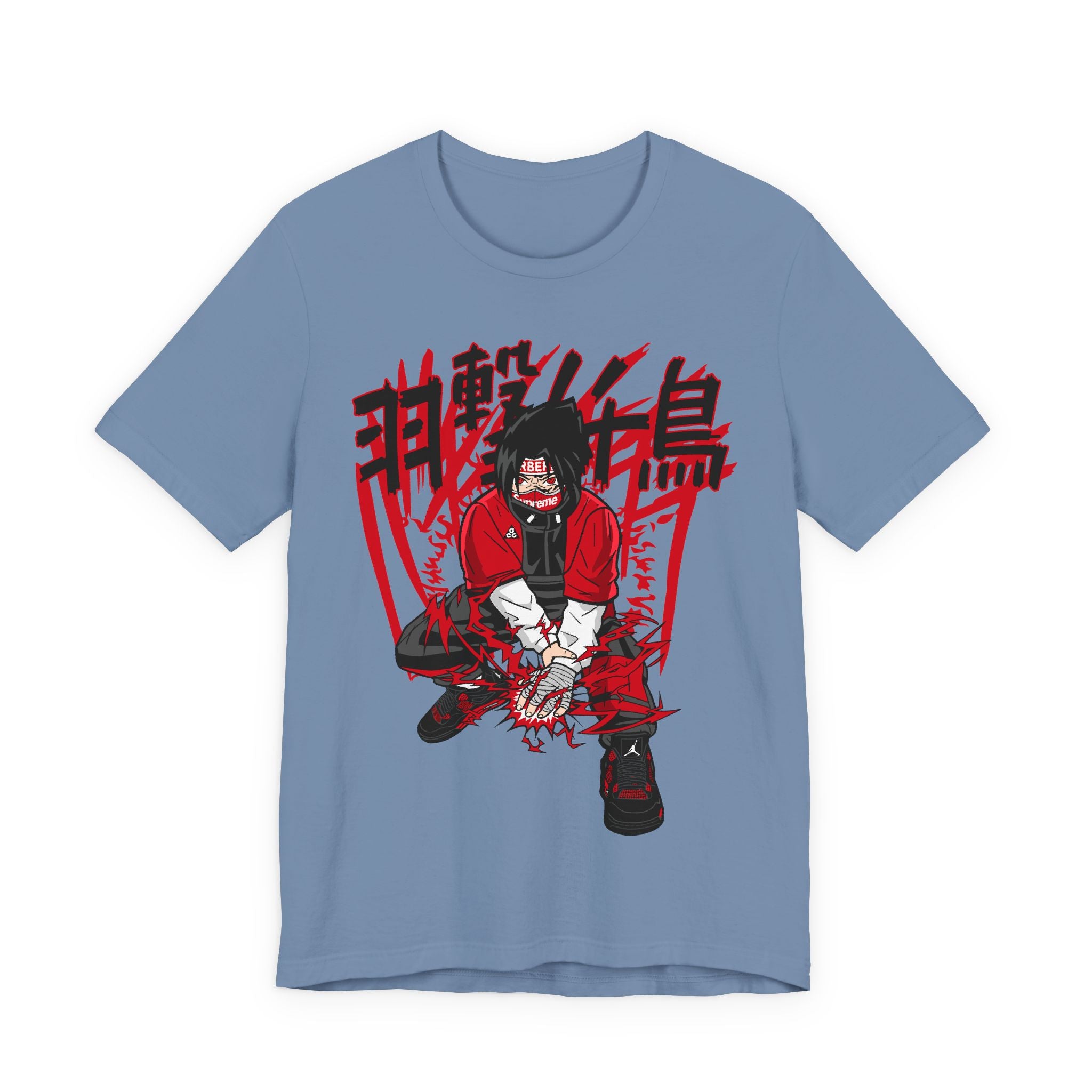 Anime Streetwear Tee — Red Samurai Graphic