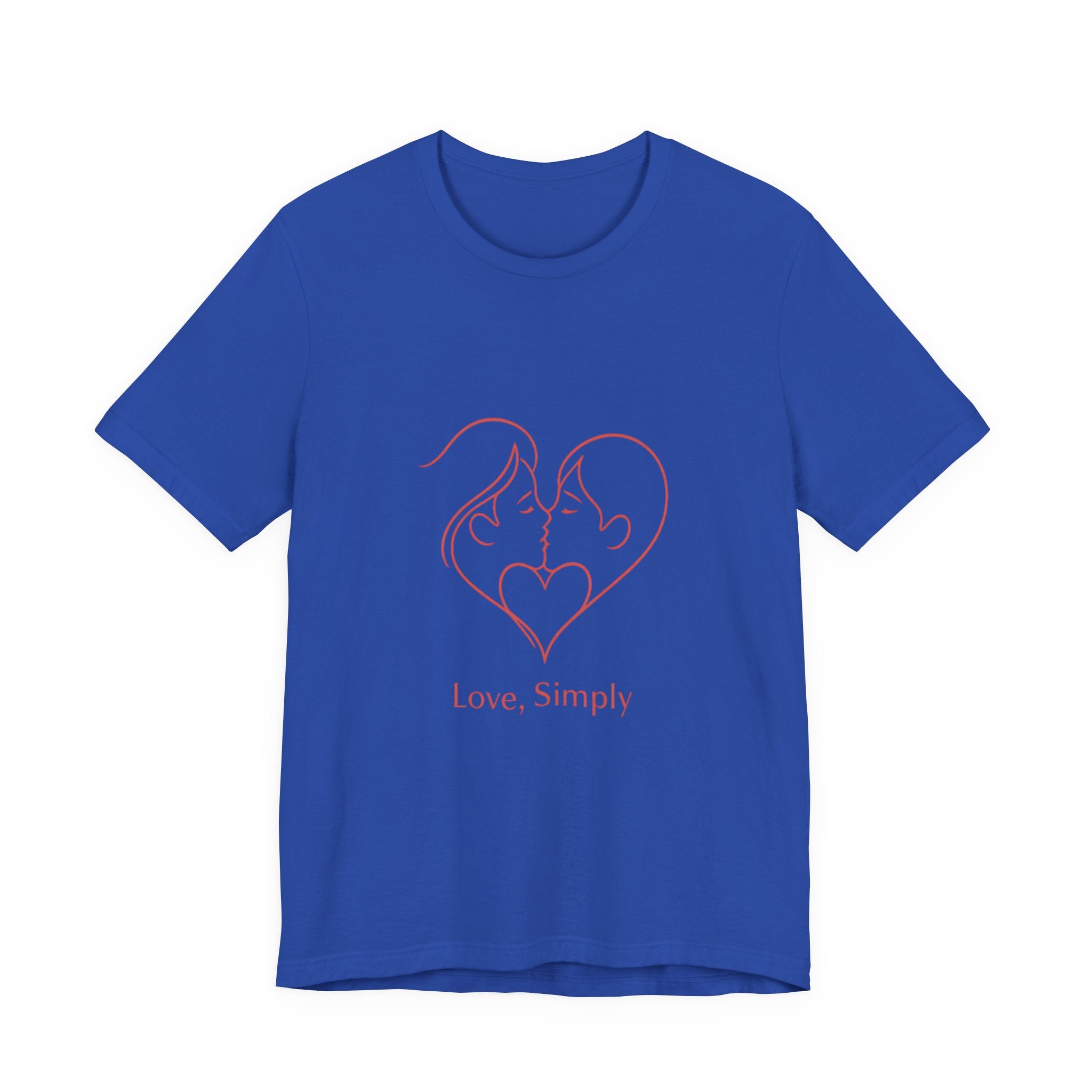 Love, Simply Tee — Minimal Couple Heart Line Art Valentine’s T-Shirt