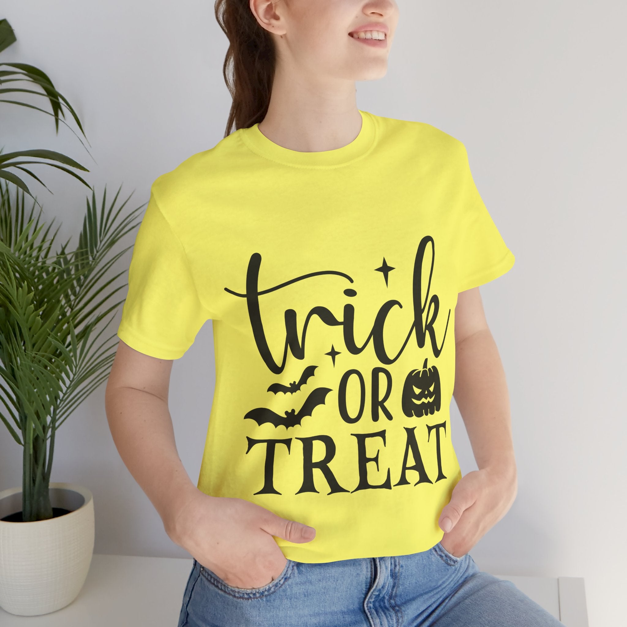 Trick or Treat Halloween T-Shirt — Pumpkin & Bats Spooky Tee