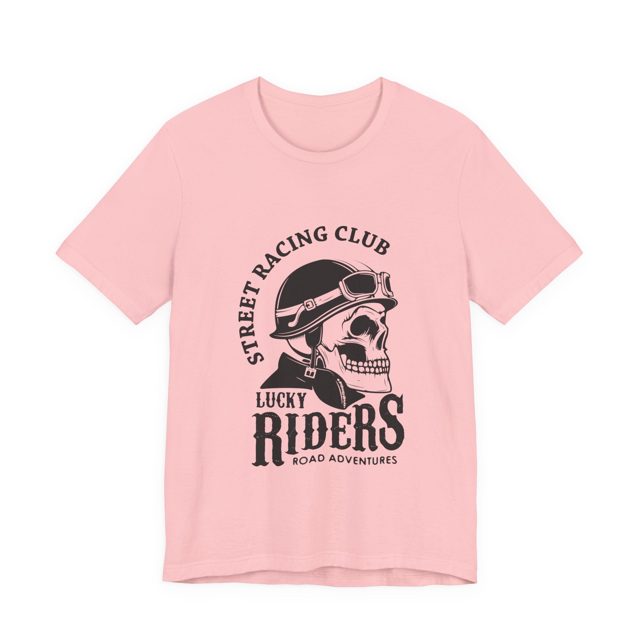 Riders Skull Tee — "Lucky Riders" Street Racing Club Motorcycle T‑Shirt