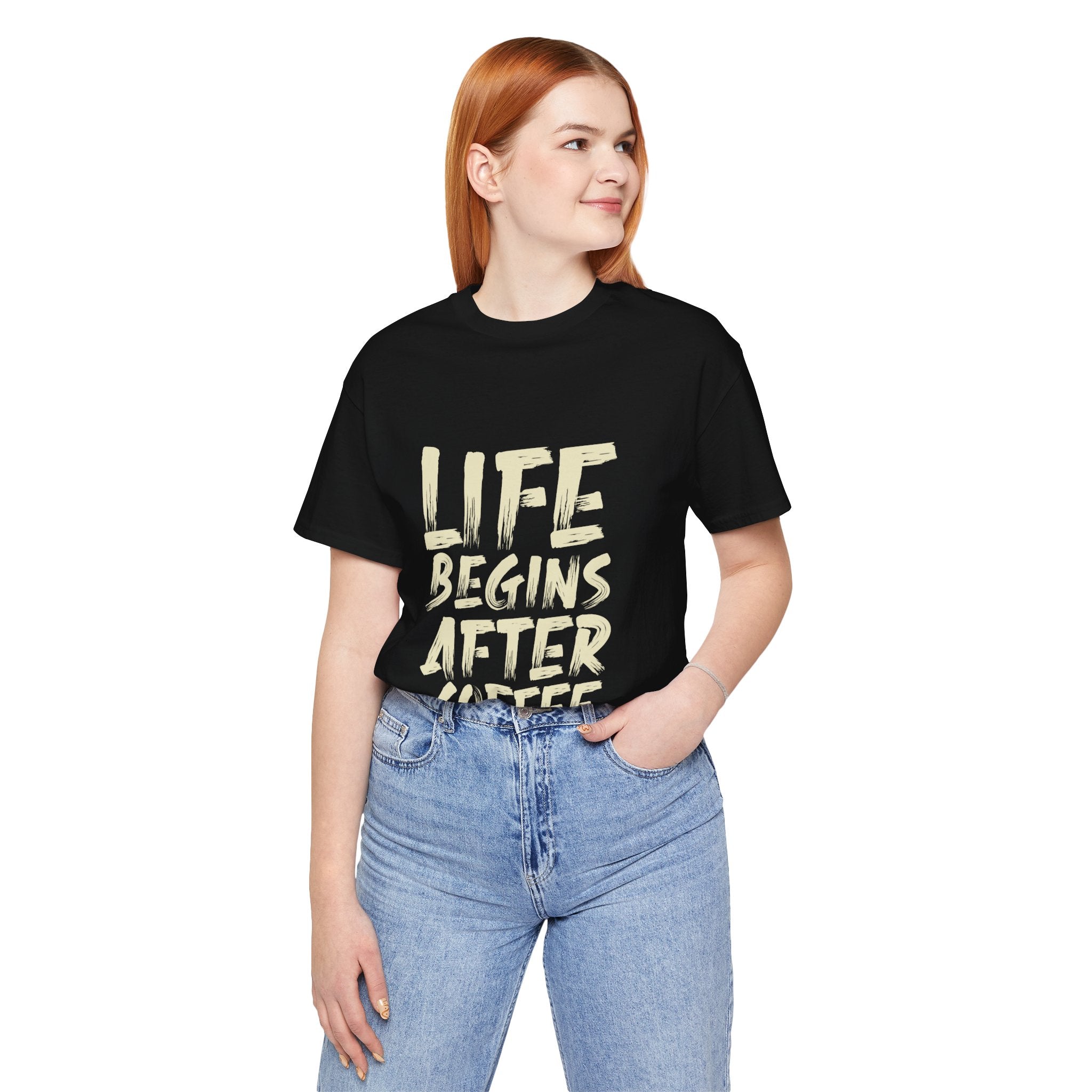Coffee T-Shirt — "Life Begins After Coffee" Graphic Tee