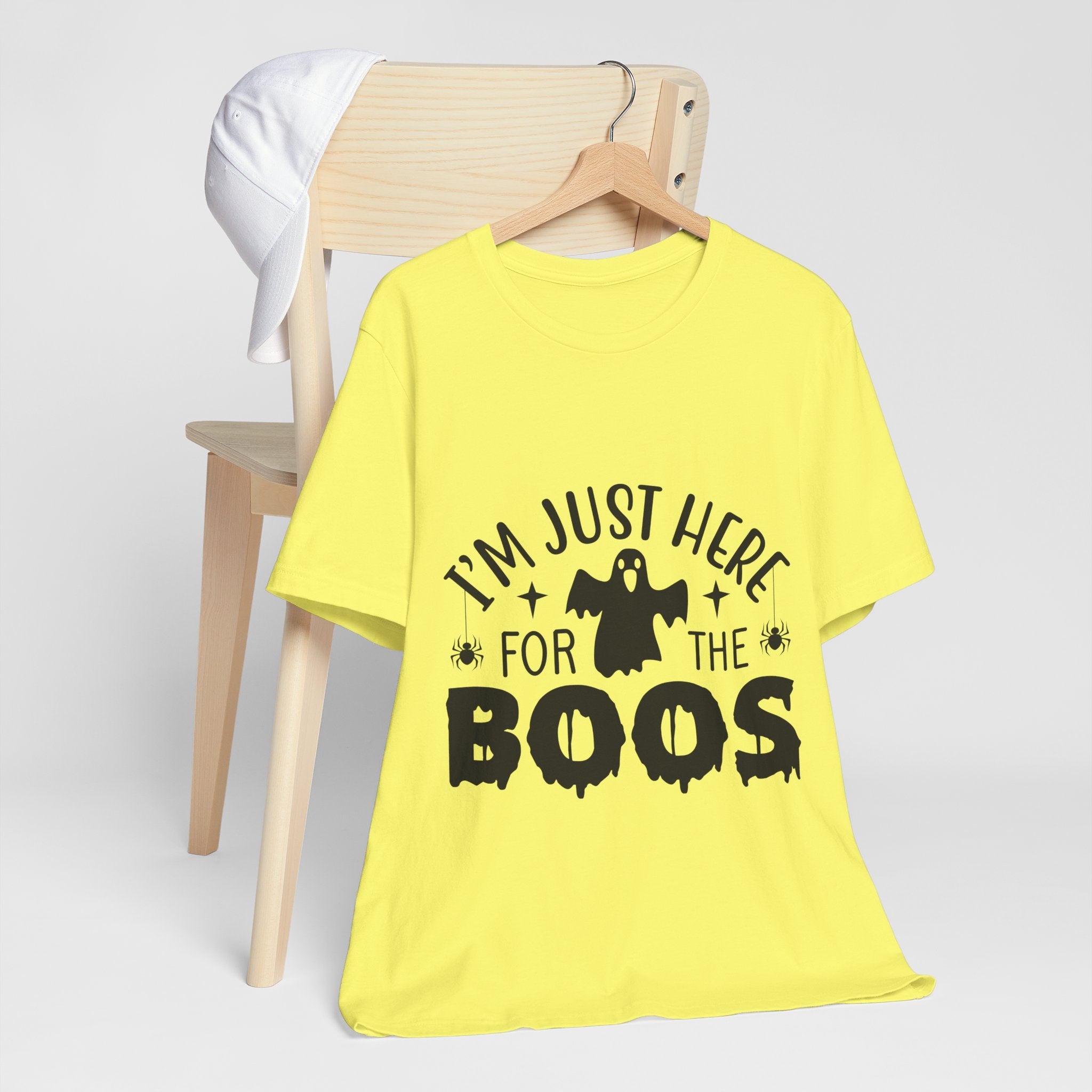 Halloween Tee - "I'm Just Here For The Boos" Ghost Shirt