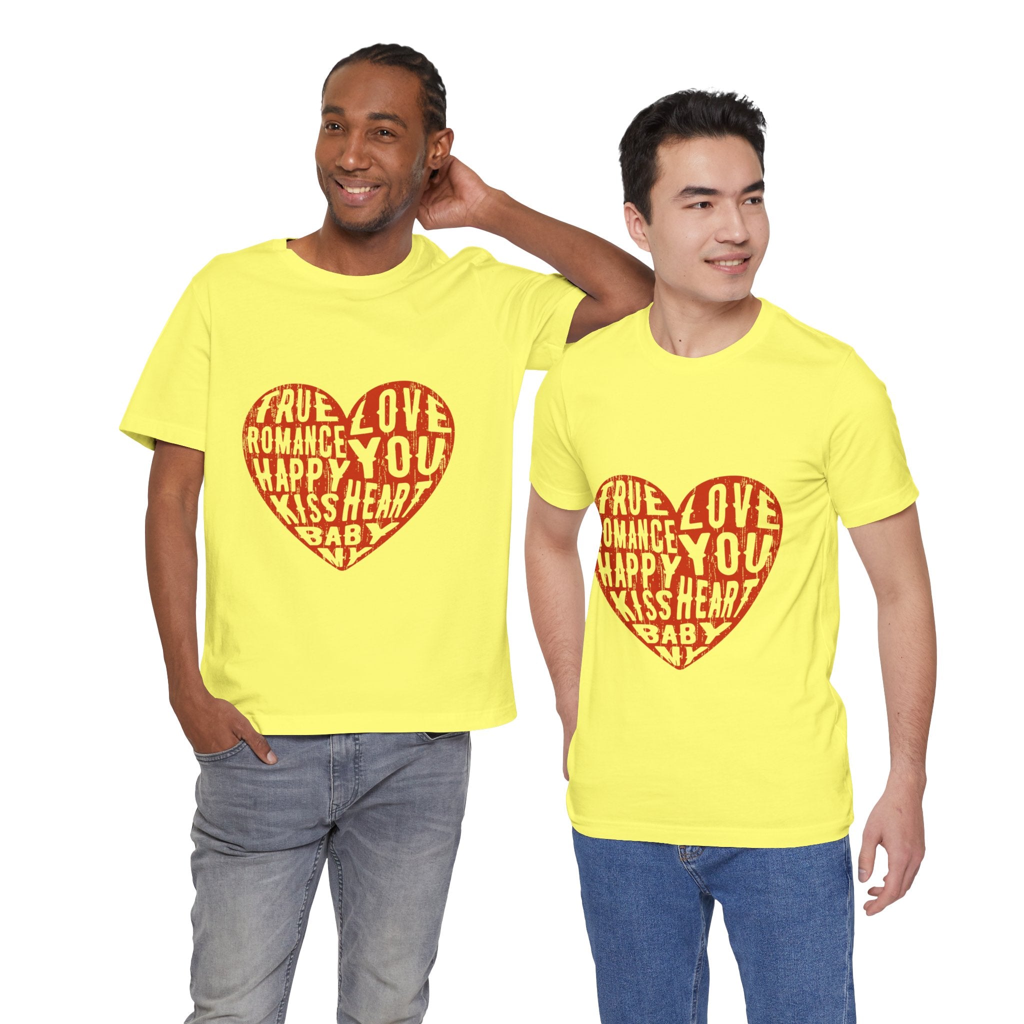 Heart Word Art Tee - Love You Romance Valentine T-Shirt