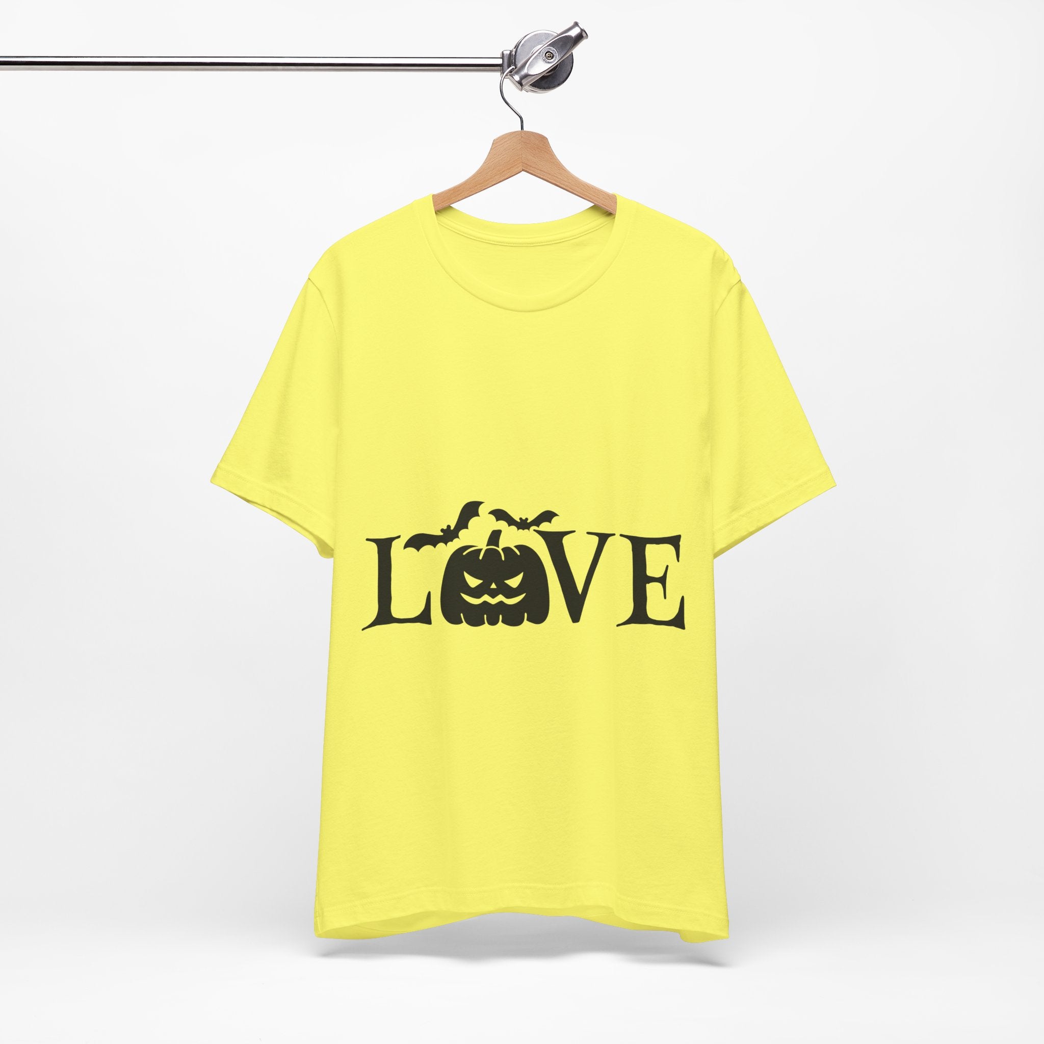 Halloween Love T-Shirt - Jack-o'-Lantern & Bats Graphic Tee