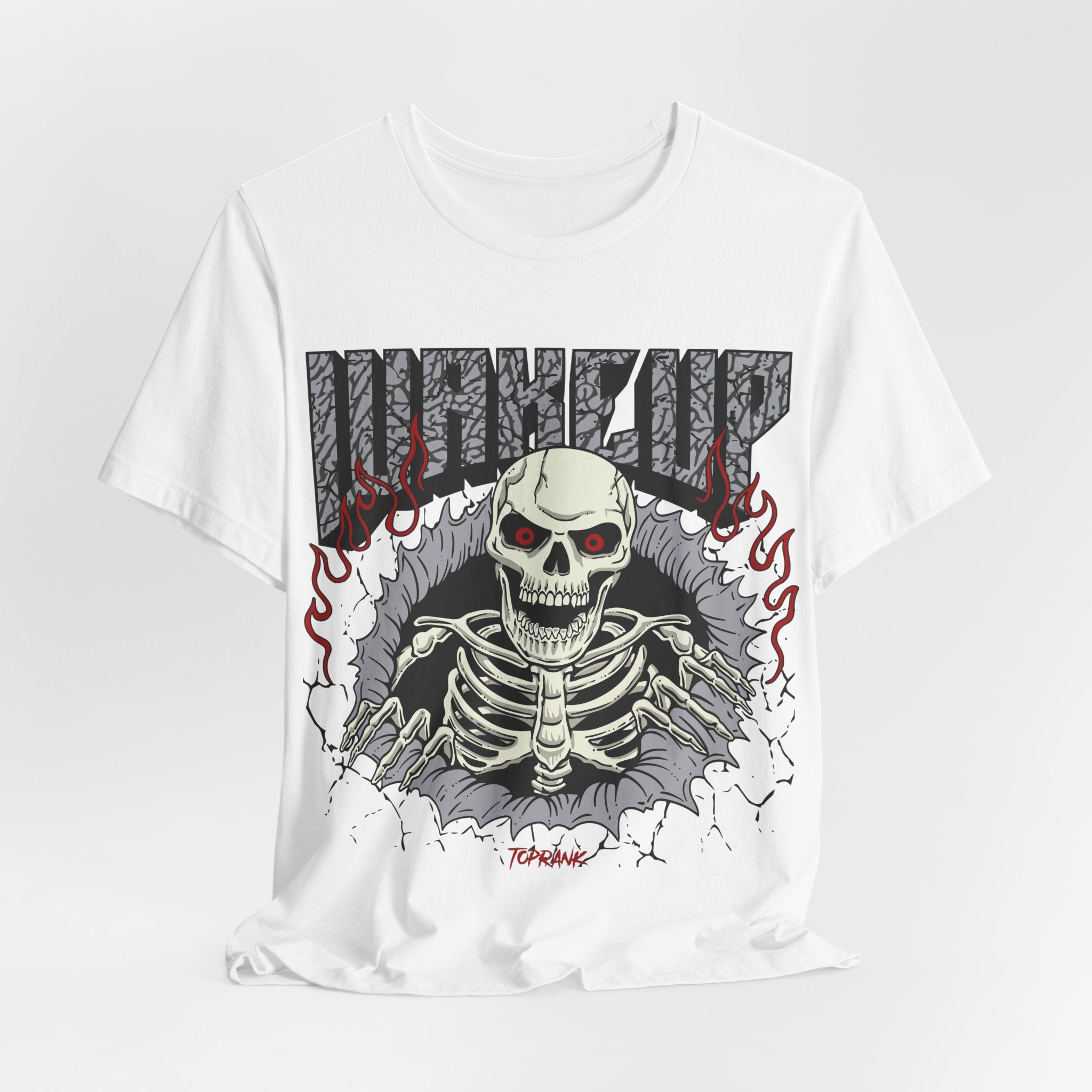 Wake Up Skeleton Tee — Skull Graphic Horror Rock T-Shirt