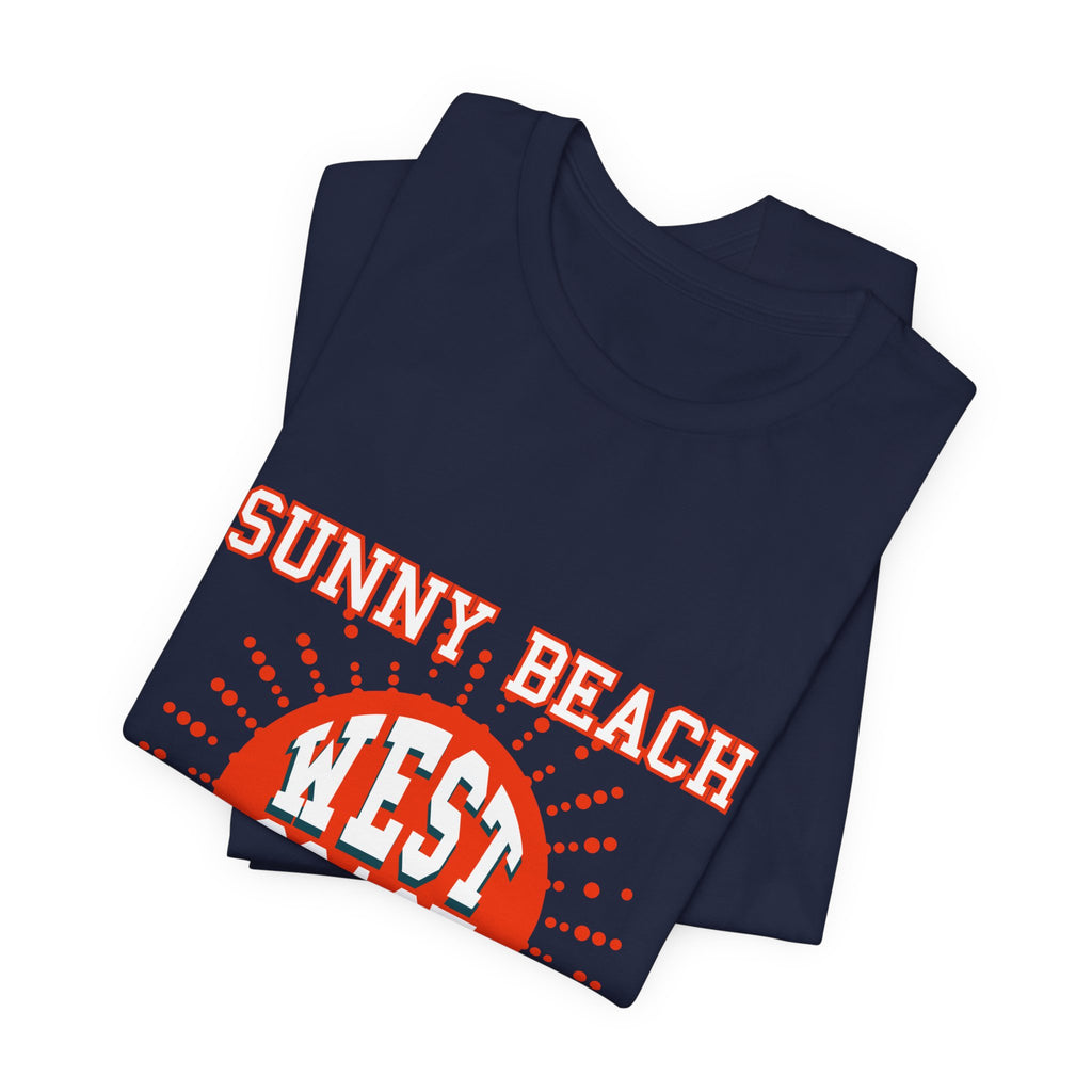 West Coast Sunny Beach Tee — "Sunny Beach West Coast Surfside" Retro Surf T-Shirt