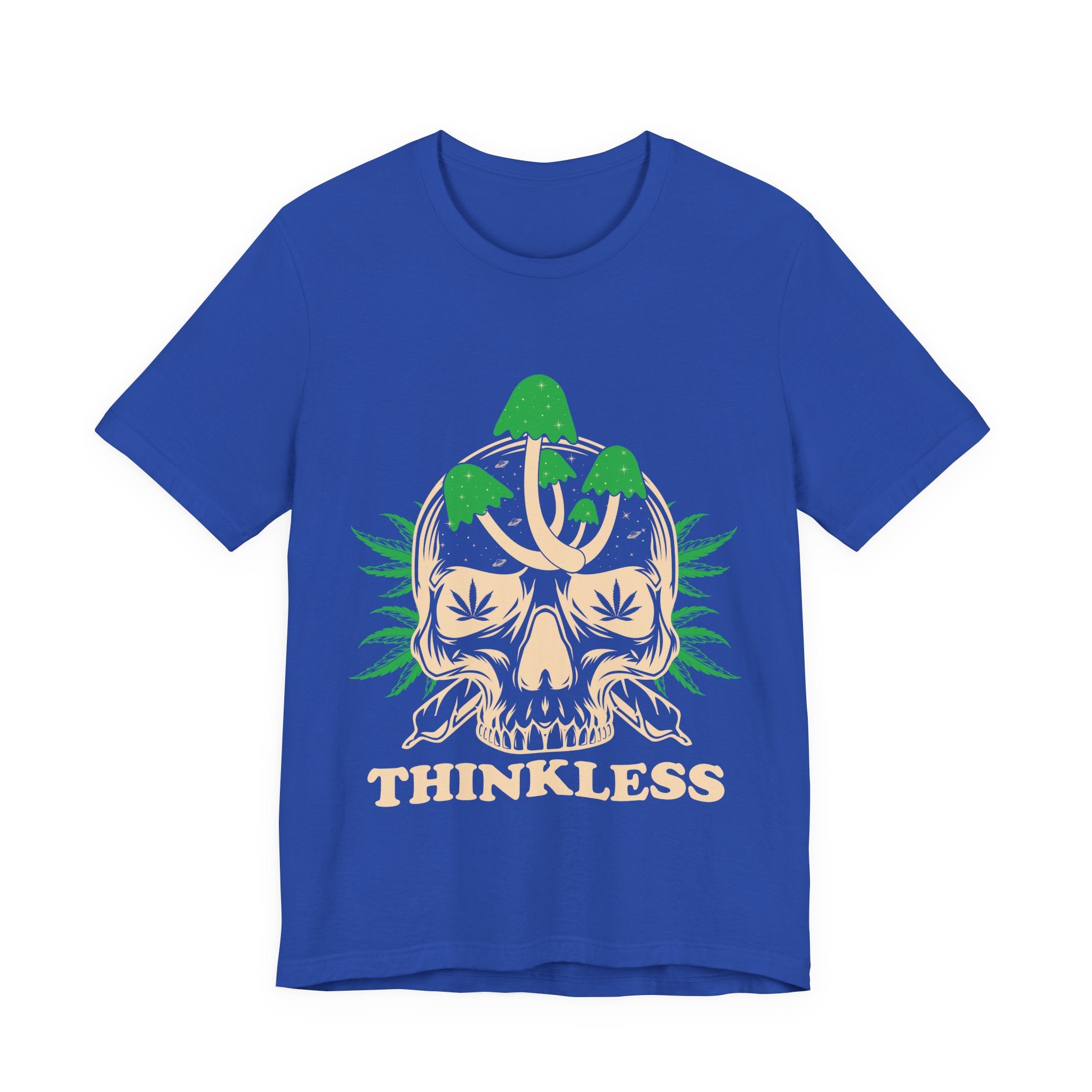 Psychedelic Mushroom Skull Tee — Bold Skull & Fungi Graphic T-Shirt