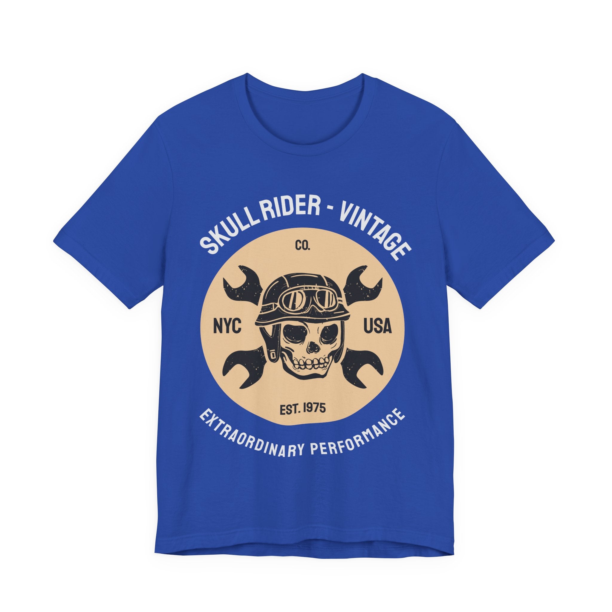 Skull Rider Vintage Motorcycle Tee — "Skull Rider" Graphic Shirt