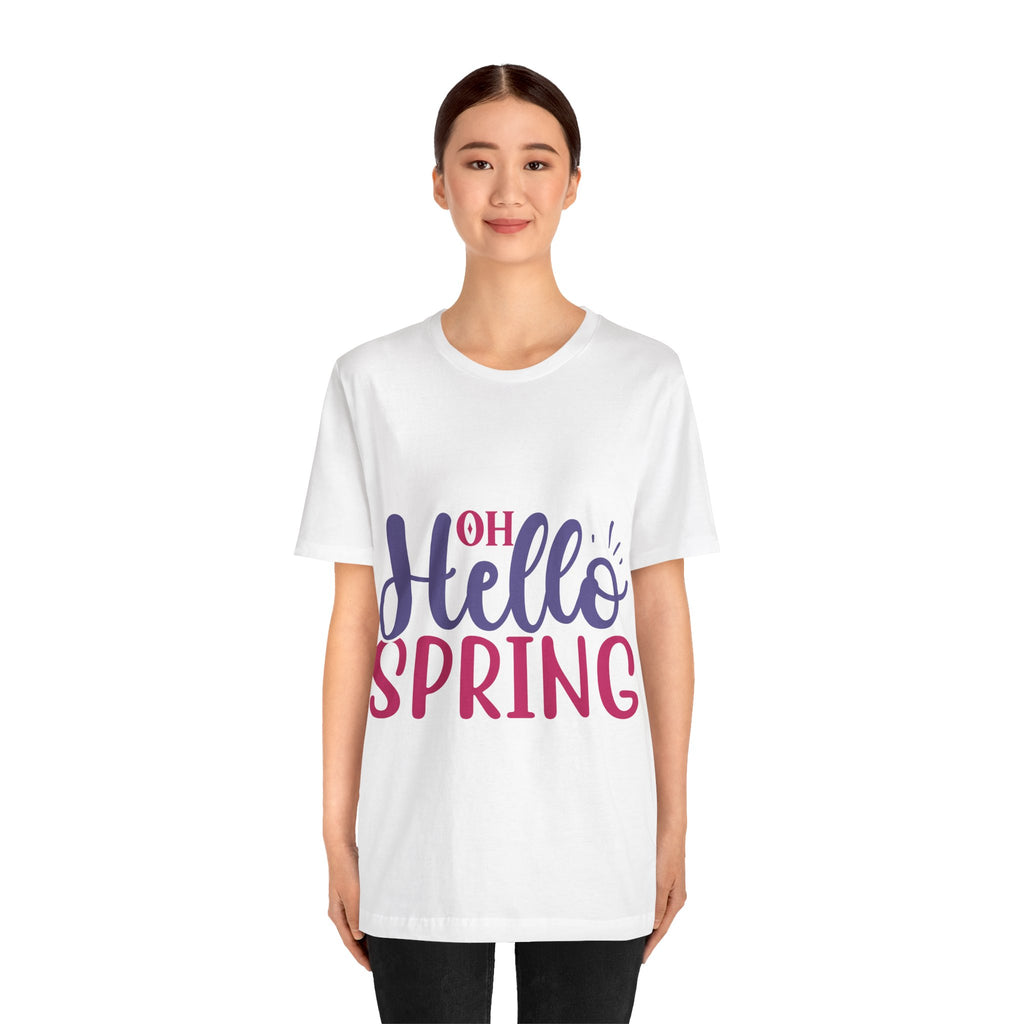 Hello Spring T-Shirt – "Oh Hello Spring" Colorful Graphic Tee for Springtime