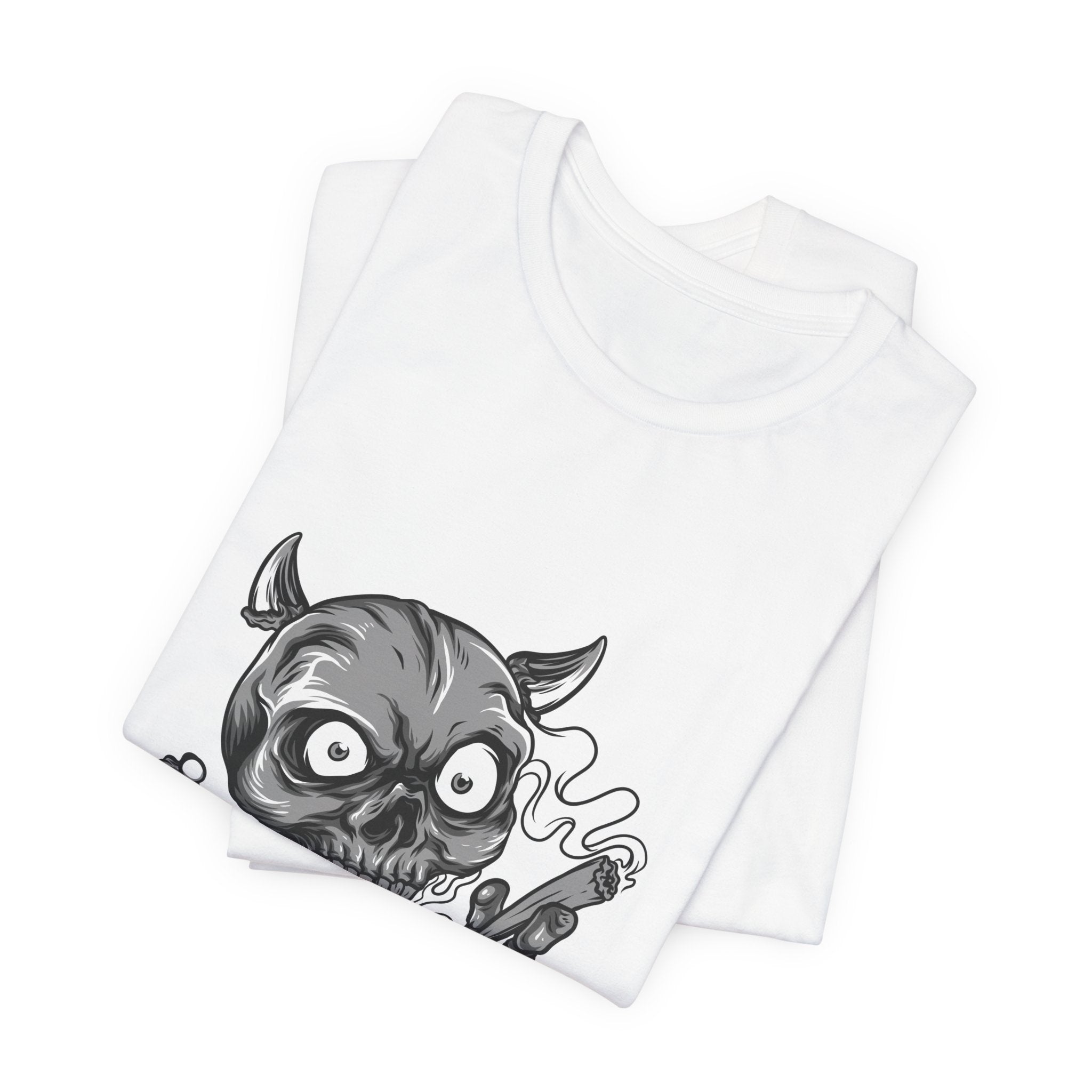 Devil Skull Pizza Tee — Grunge Horror Graphic T‑Shirt