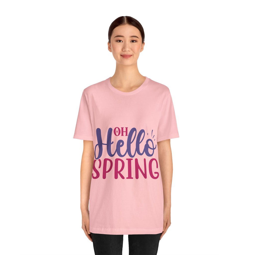Hello Spring T-Shirt – "Oh Hello Spring" Colorful Graphic Tee for Springtime