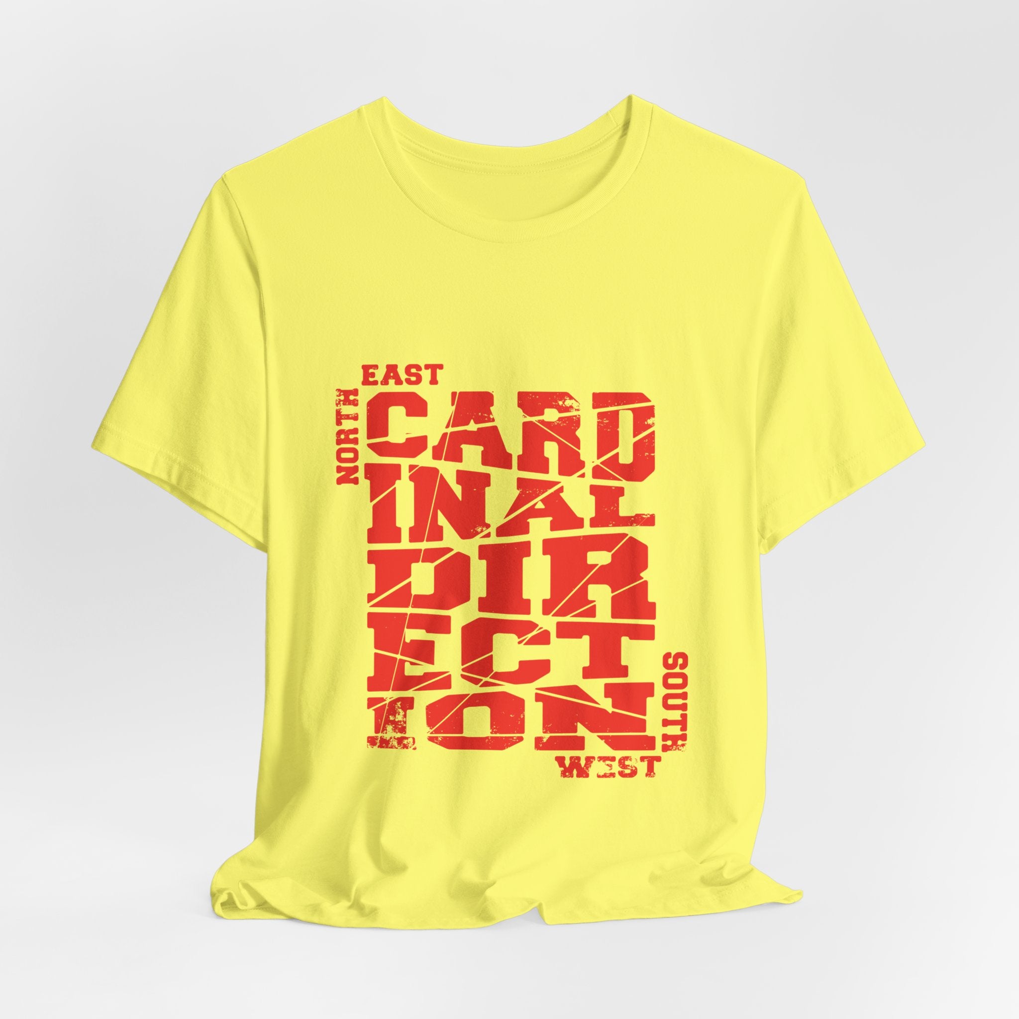 Cardinal Direction Tee — Compass Typography T‑Shirt (North East South West)