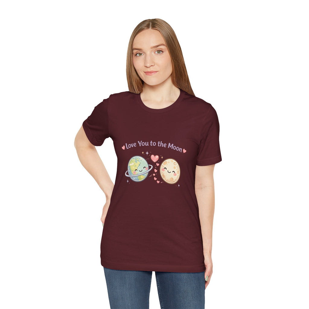 Love You to the Moon T-Shirt — Cute Planet & Moon Couple Tee