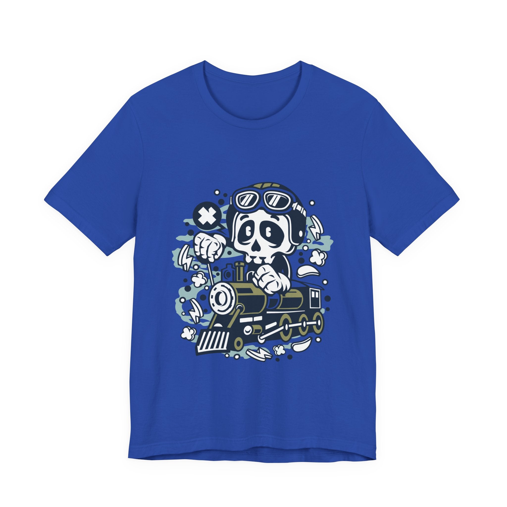 Skull Engineer Train T-Shirt — Cute Skeleton Train Driver Graphic Tee