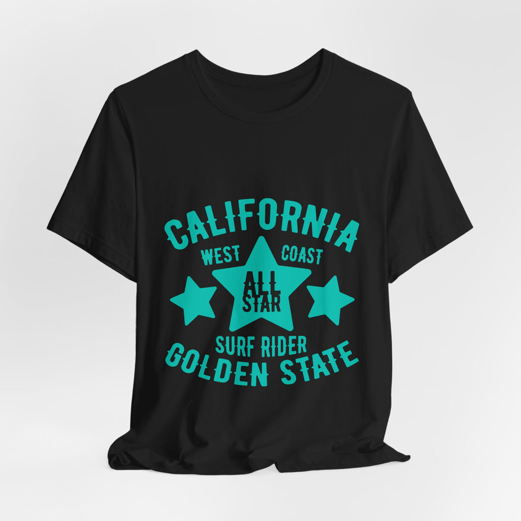California Golden State Surf Rider Tee — West Coast All Star Graphic T-Shirt