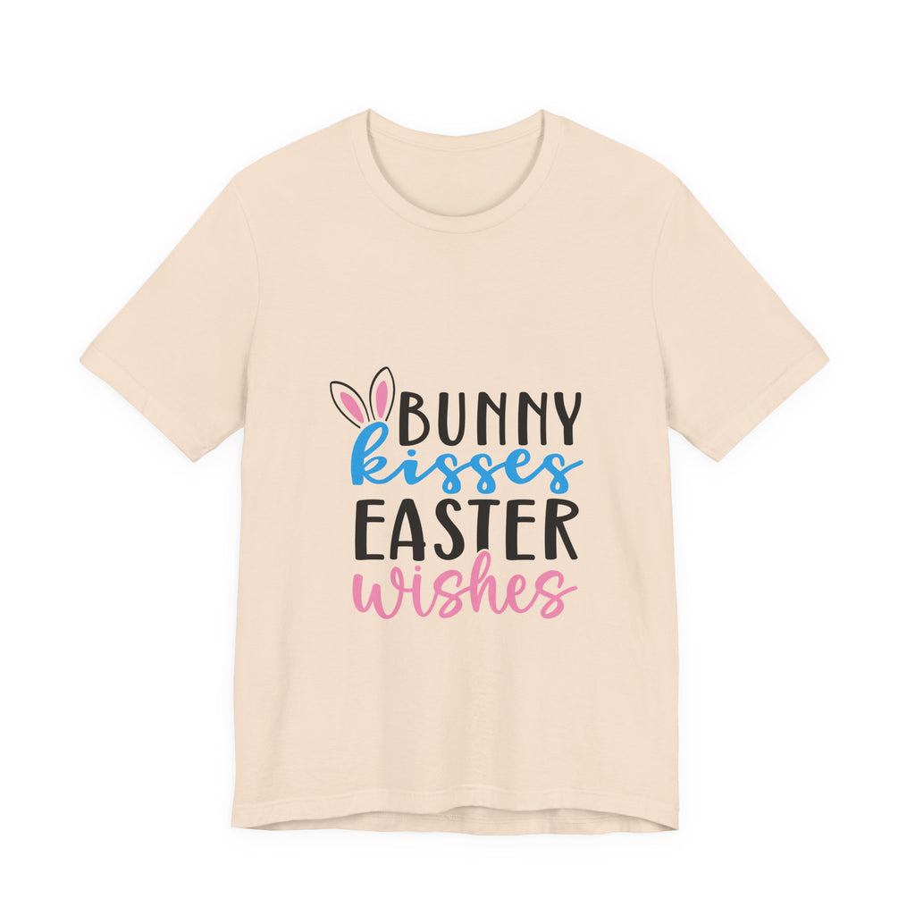 Easter Tee — "Bunny Kisses, Easter Wishes" Graphic Shirt
