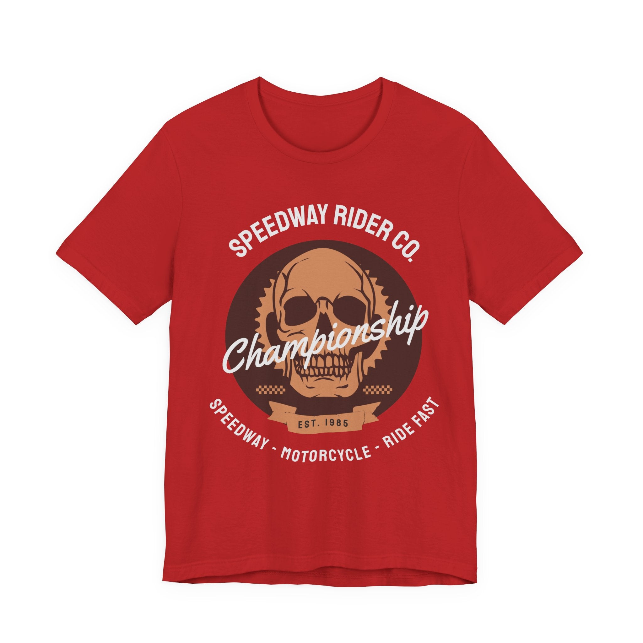 Motorcycle Skull Championship Tee — Speedway Rider Co. Graphic T‑Shirt