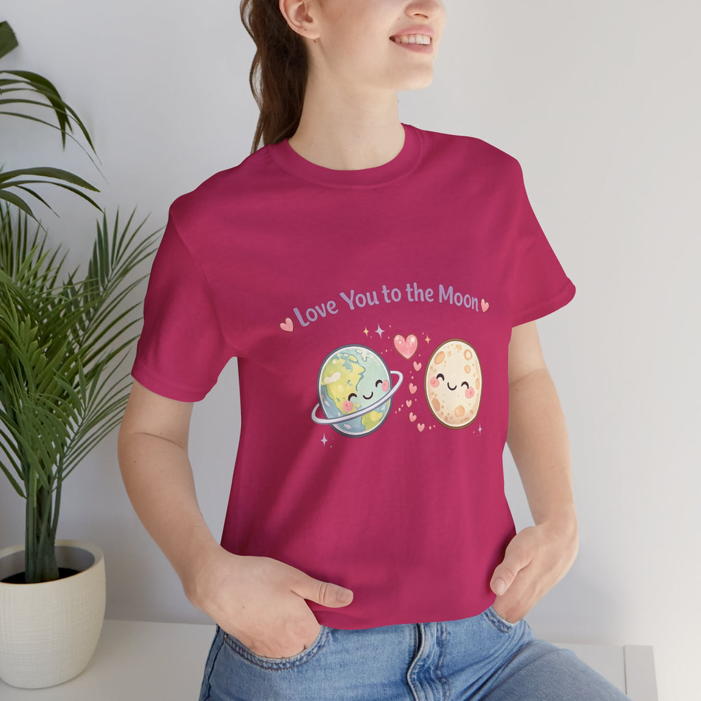 Love You to the Moon T-Shirt — Cute Planet & Moon Couple Tee