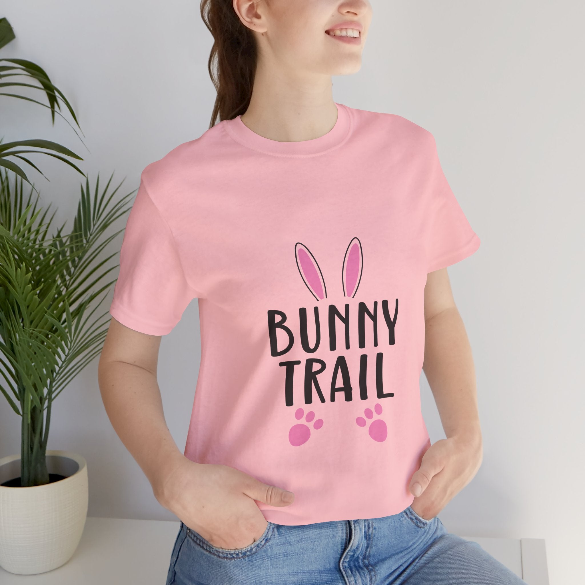 Bunny Trail T‑Shirt — Cute Easter Bunny Ears & Paws Tee