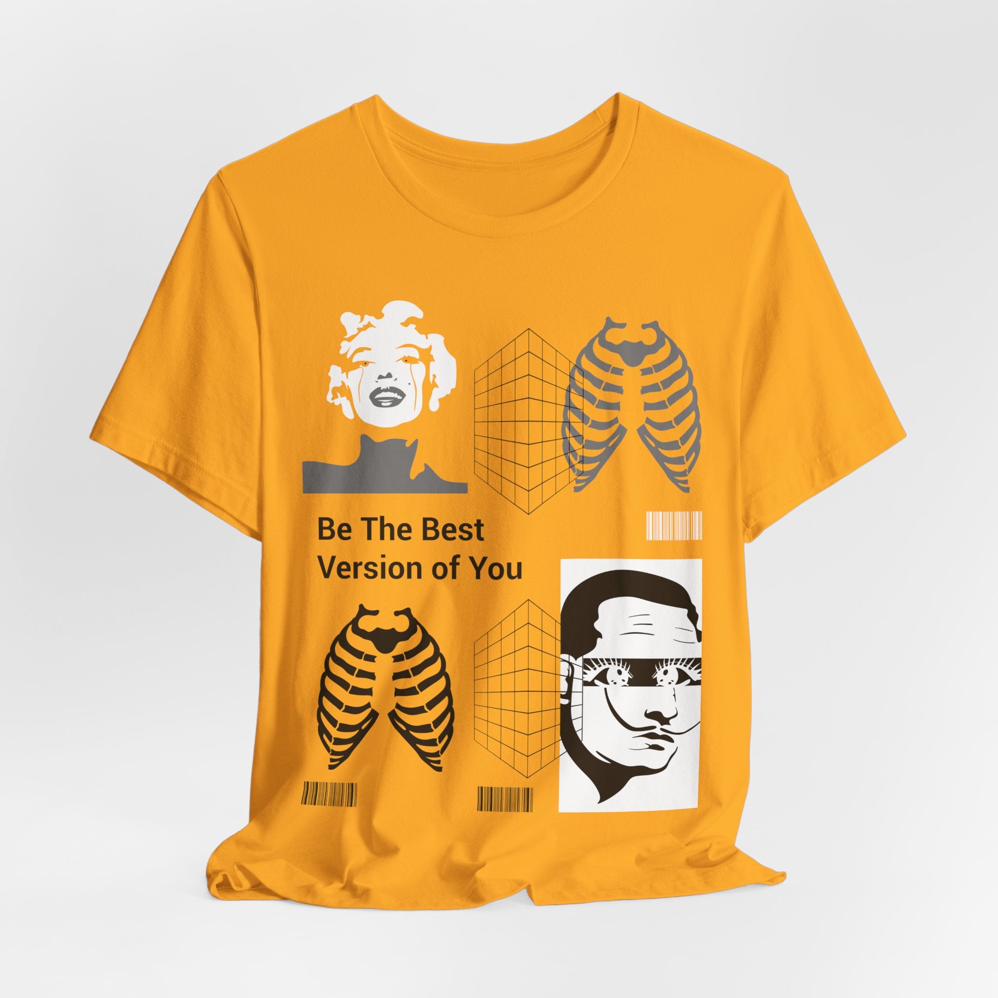 Motivational Graphic Tee — “Be The Best Version of You” Collage Shirt