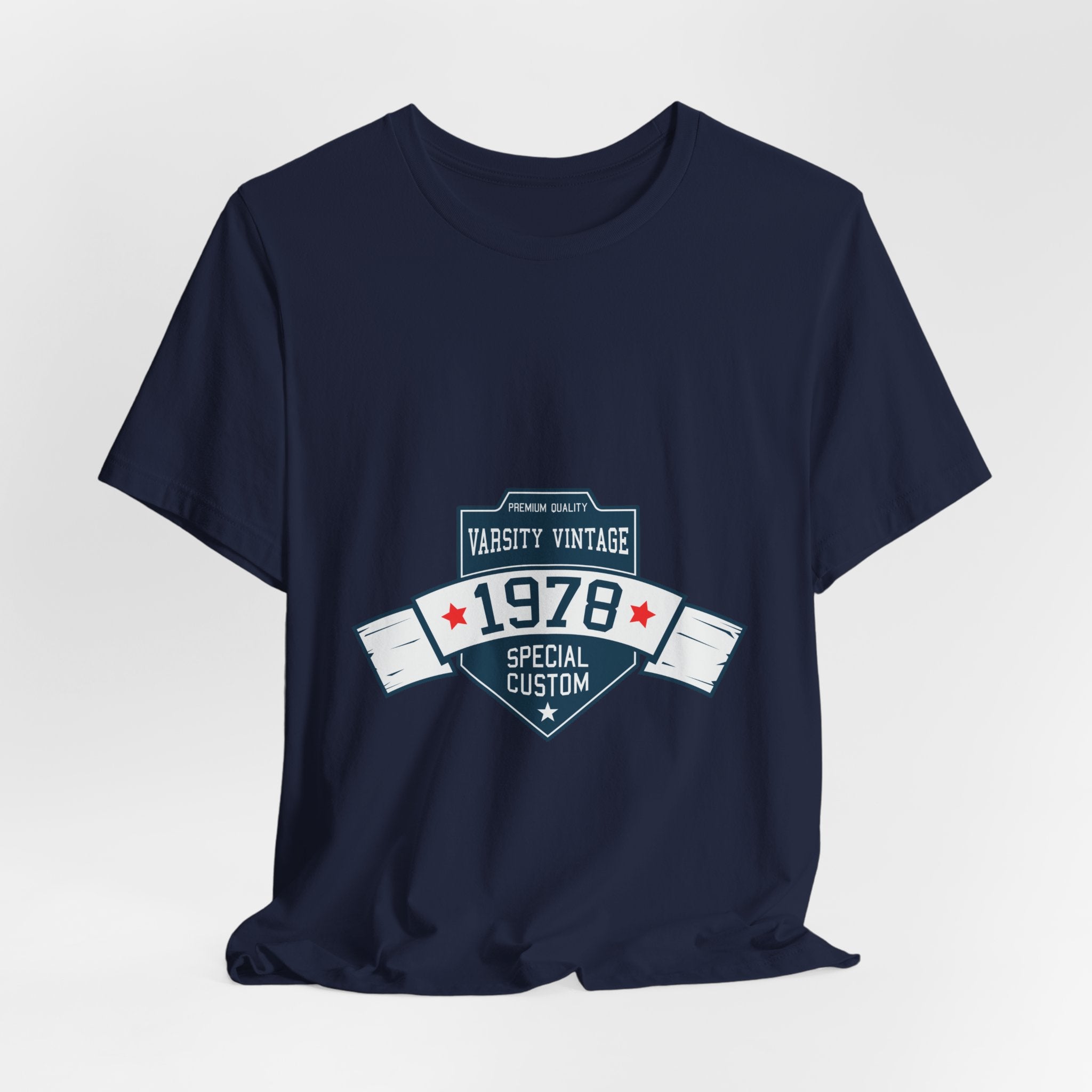 1978 Varsity Vintage Tee — Retro Custom Year Birthday Shirt