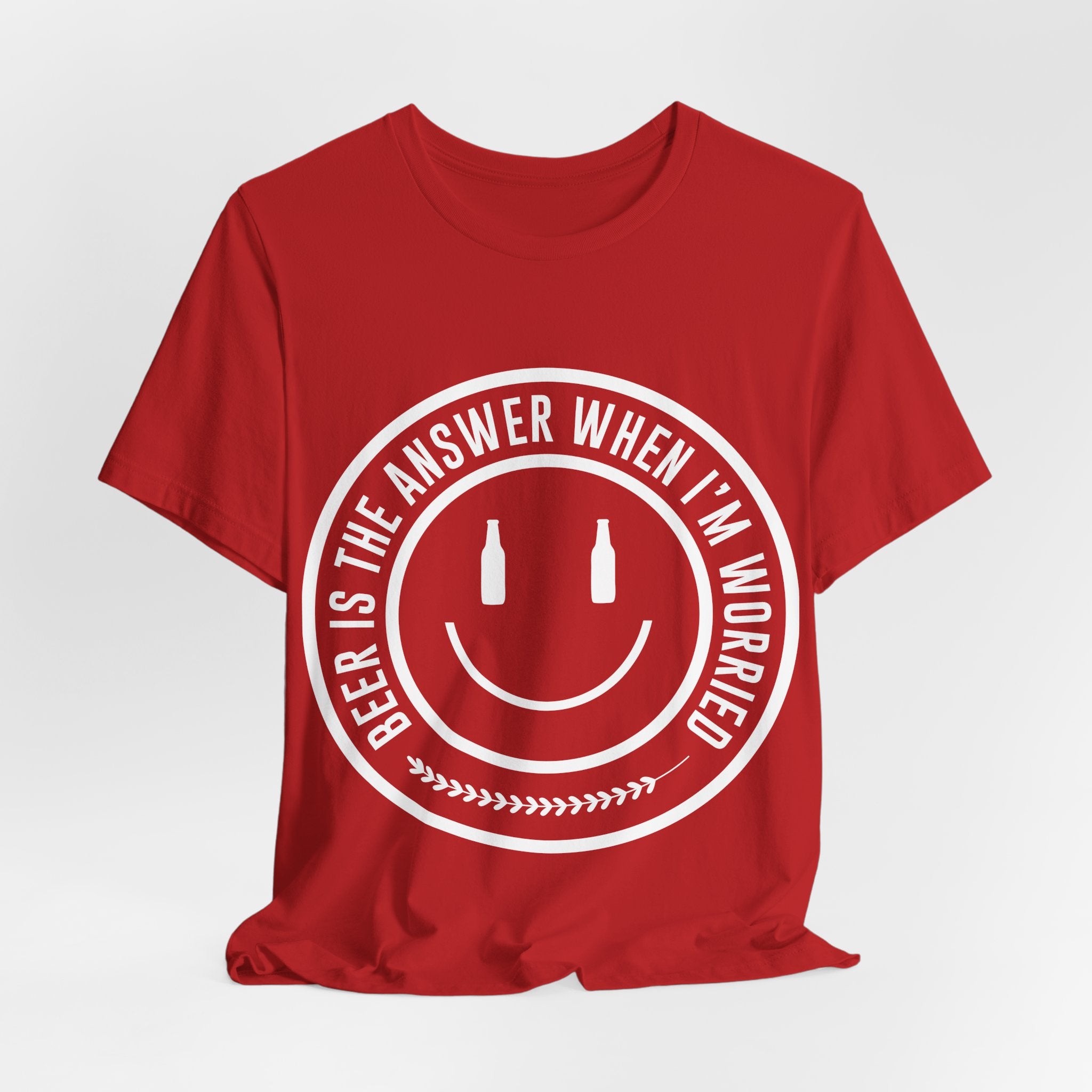 Beer Is The Answer T-Shirt — Funny Smiley Beer Graphic Tee