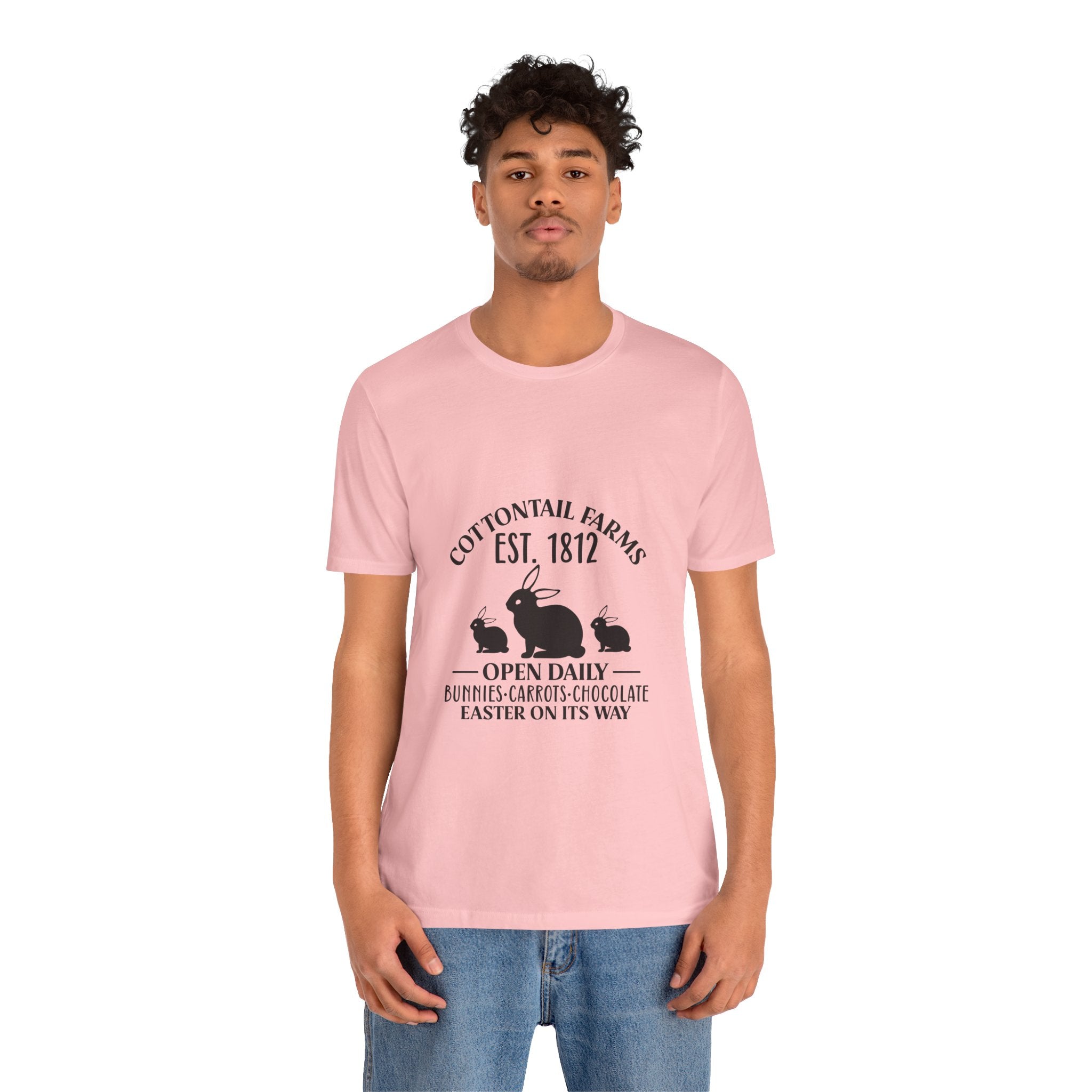 Easter Bunny Farm T-Shirt — "Cottontail Farms Est. 1812" Vintage Easter Tee