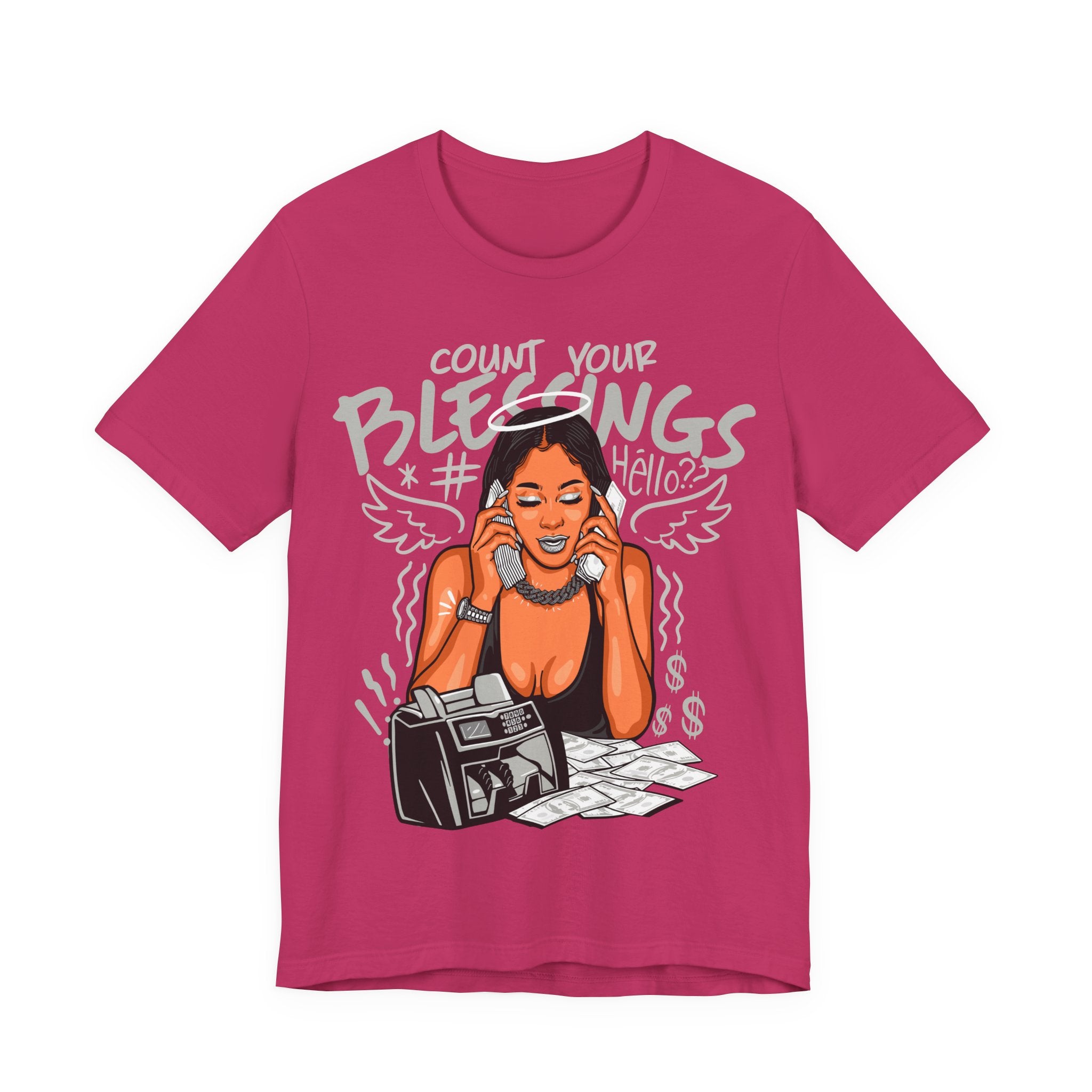 Count Your Blessings Tee — Retro Pinup Money Graphic T-Shirt