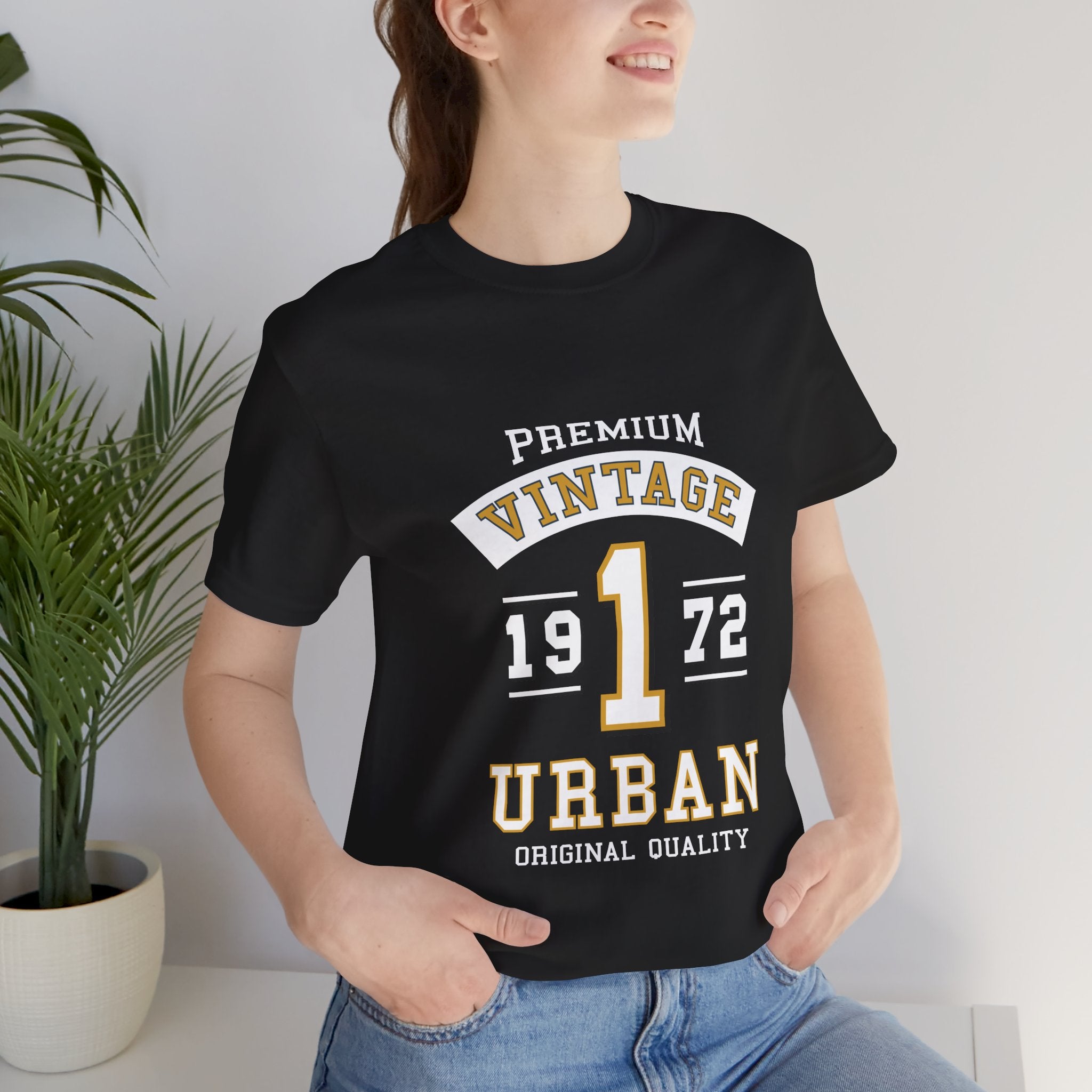 Vintage 1972 Urban Tee — Premium Retro Number 1 Graphic T-Shirt