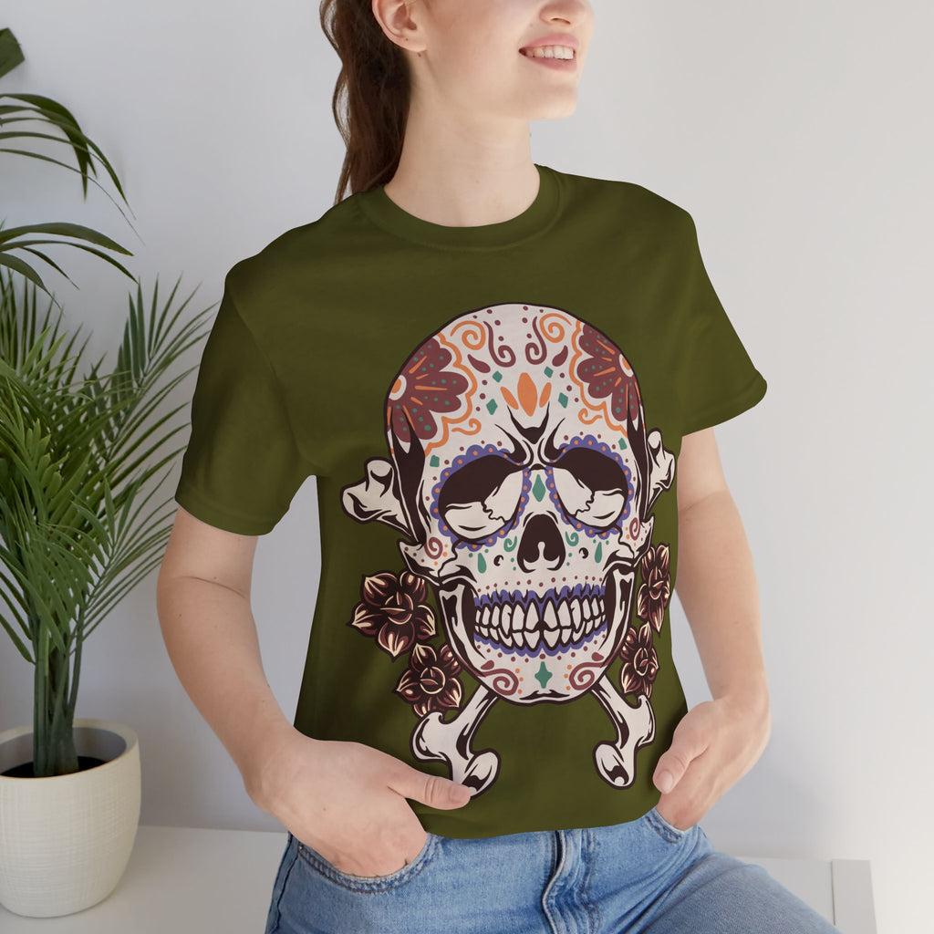 Sugar Skull Tee — Floral Day of the Dead Skull T-Shirt