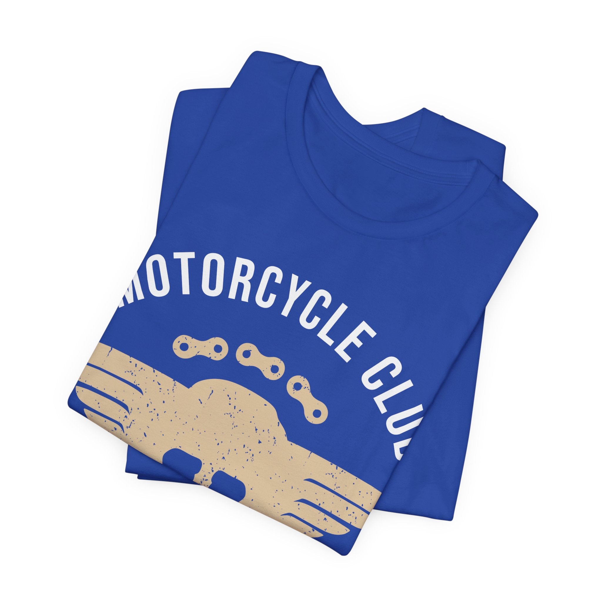 Motorcycle Club Tee — "Legendary Rider" Skull & Chain Graphic Shirt