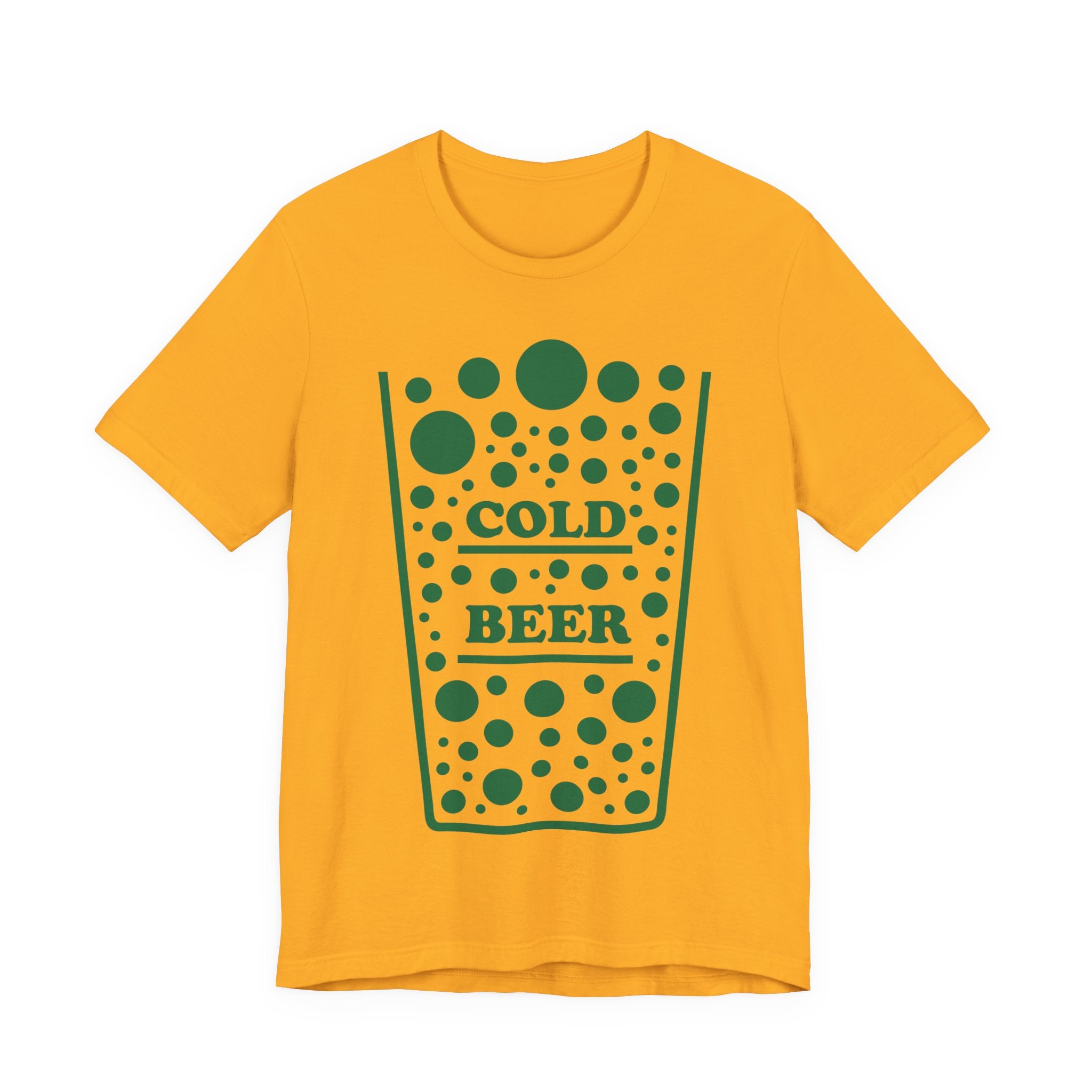 Cold Beer Glass T-Shirt – Retro Bubbly Beer Graphic Tee