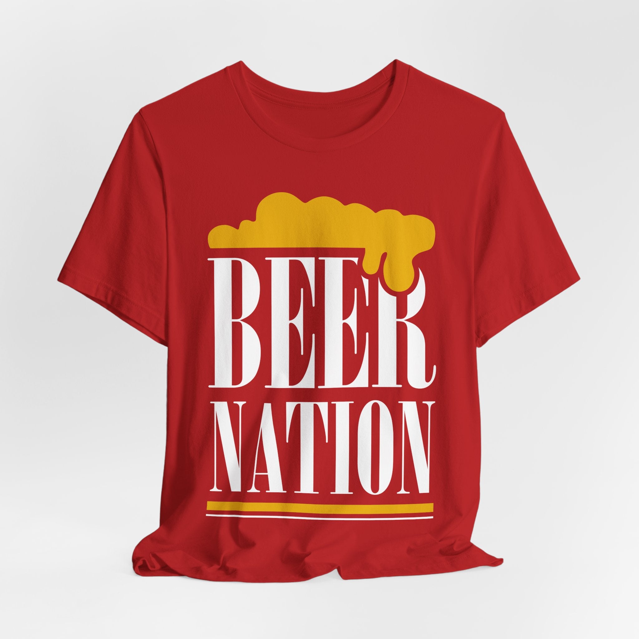 Beer Nation T-Shirt — Graphic Beer Foam Design for Brewers & Beer Lovers
